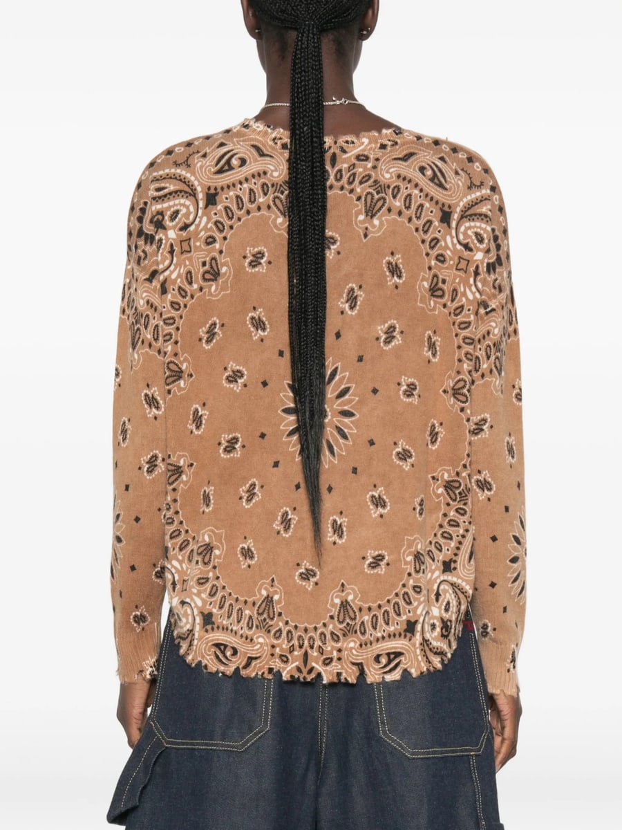 Kujten Kujten Mela Banda Bico Distressed-effect Sweater