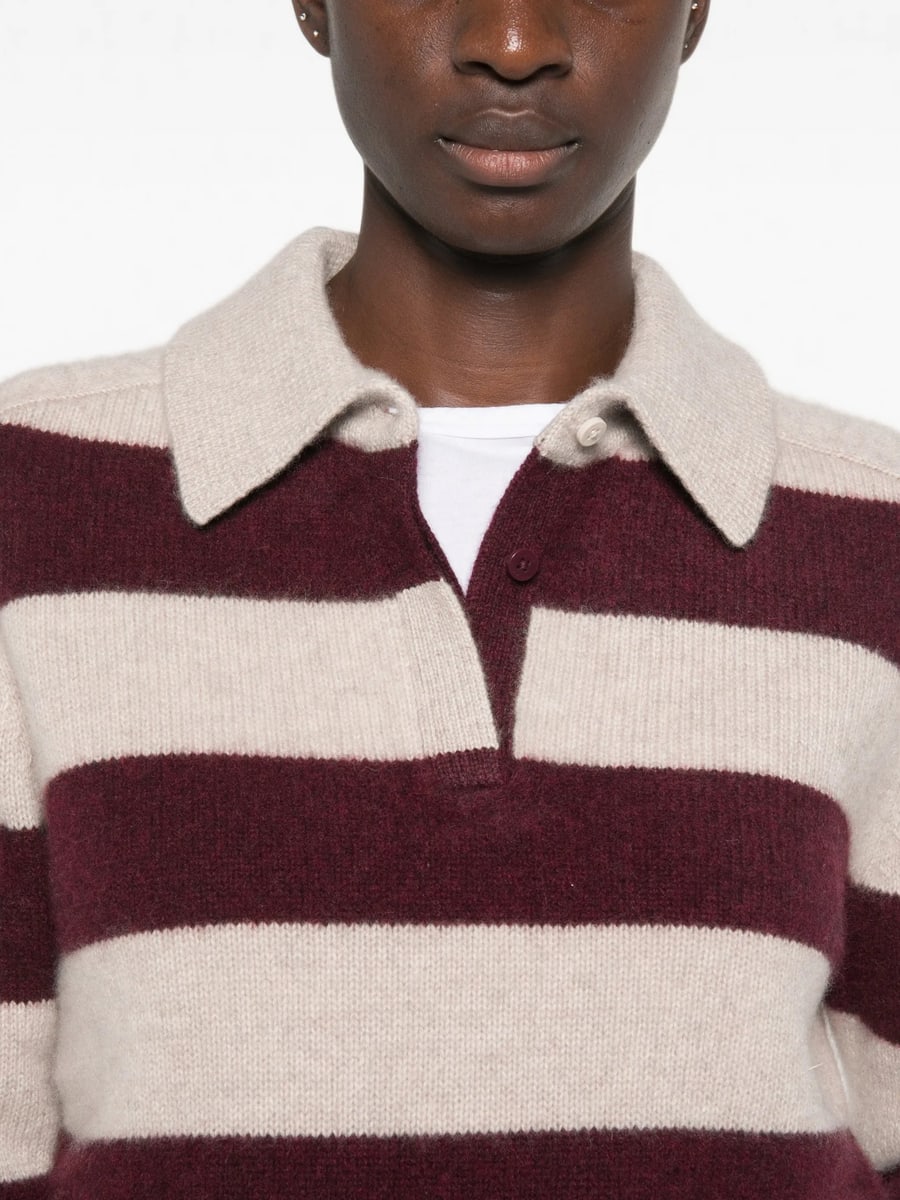 Kujten Kujten Royce Stripe Polo-collar Sweater, view 4