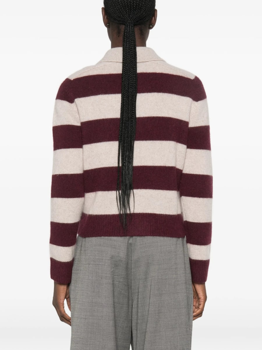 Kujten Kujten Royce Stripe Polo-collar Sweater, view 5