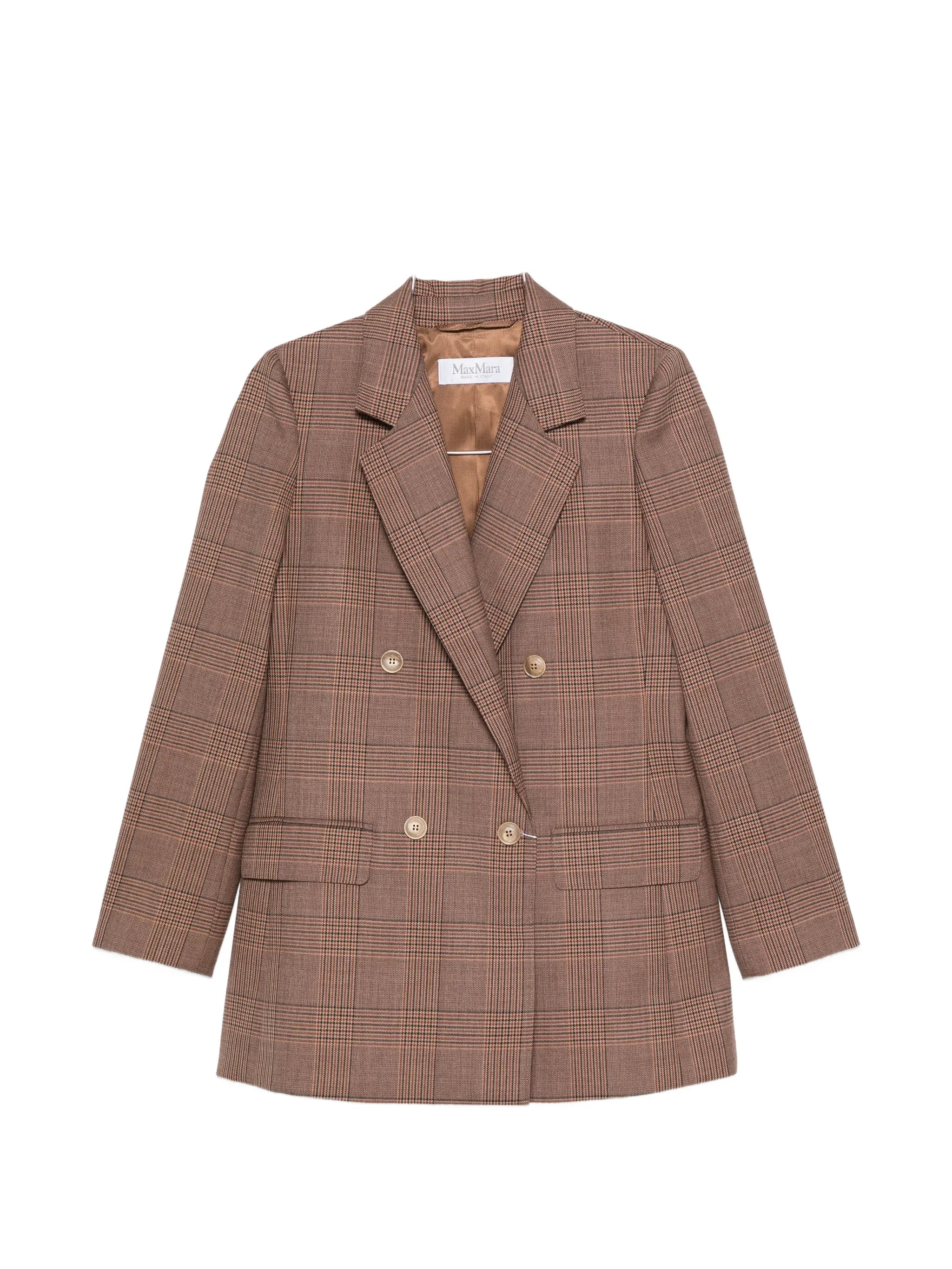 Max Mara Max Mara Prince Of Wales Check Double-breasted Jacket