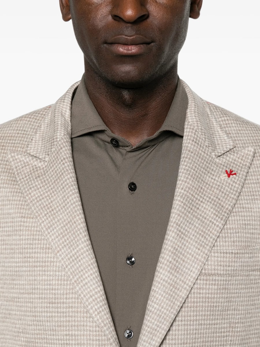 Isaia Isaia Houndstooth-pattern Blazer, view 3