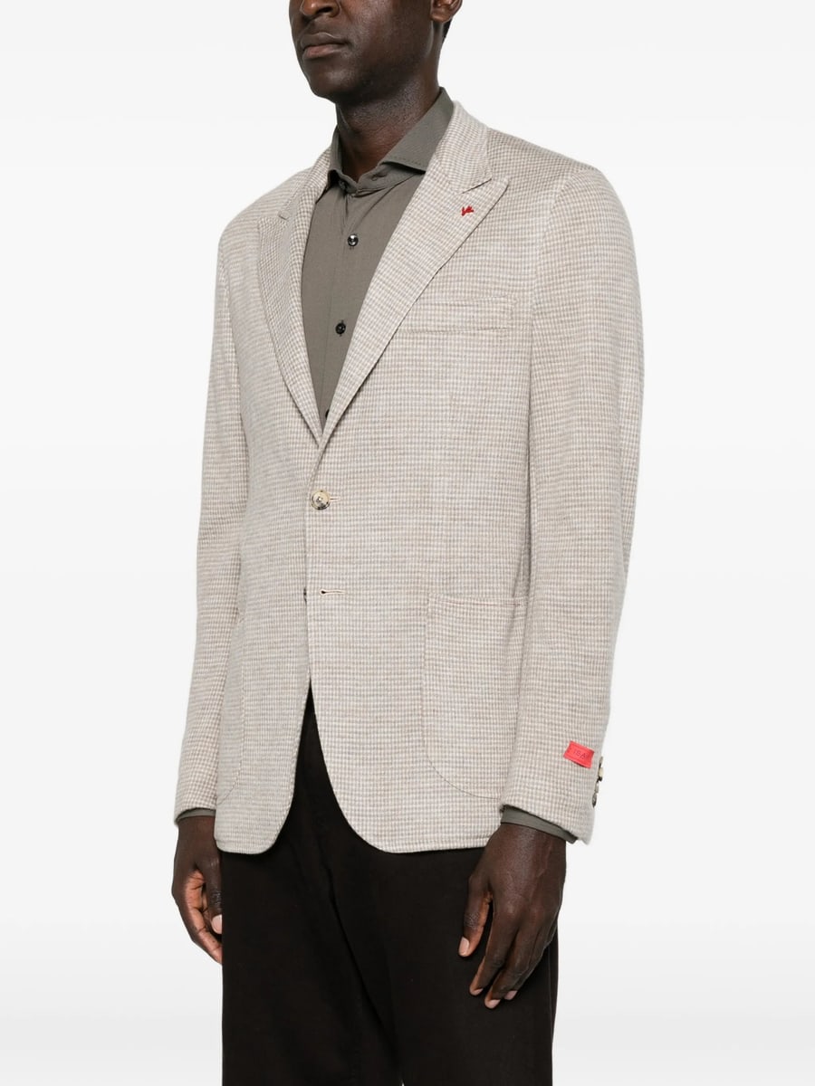 Isaia Isaia Houndstooth-pattern Blazer, view 4