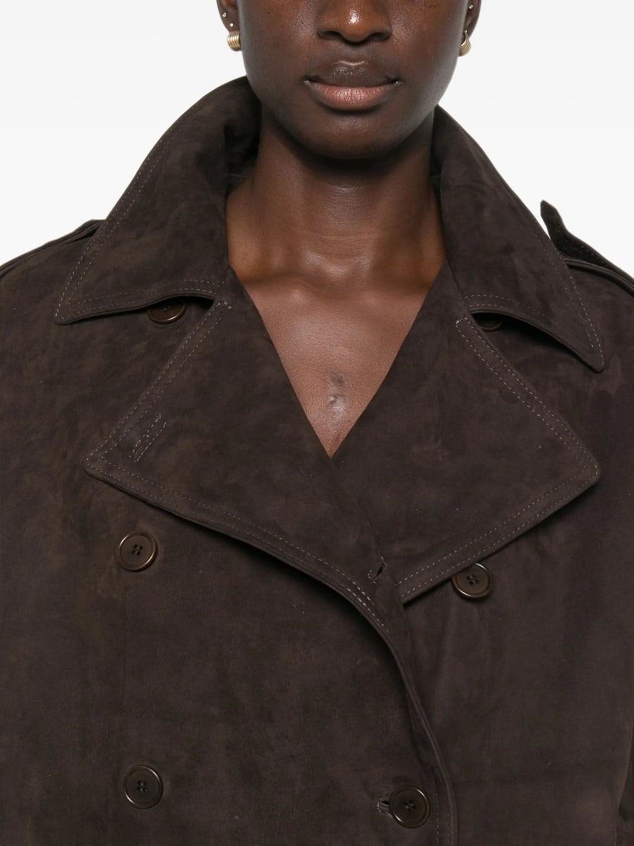 Santoro Santoro Double-breasted Suede Jacket, view 2