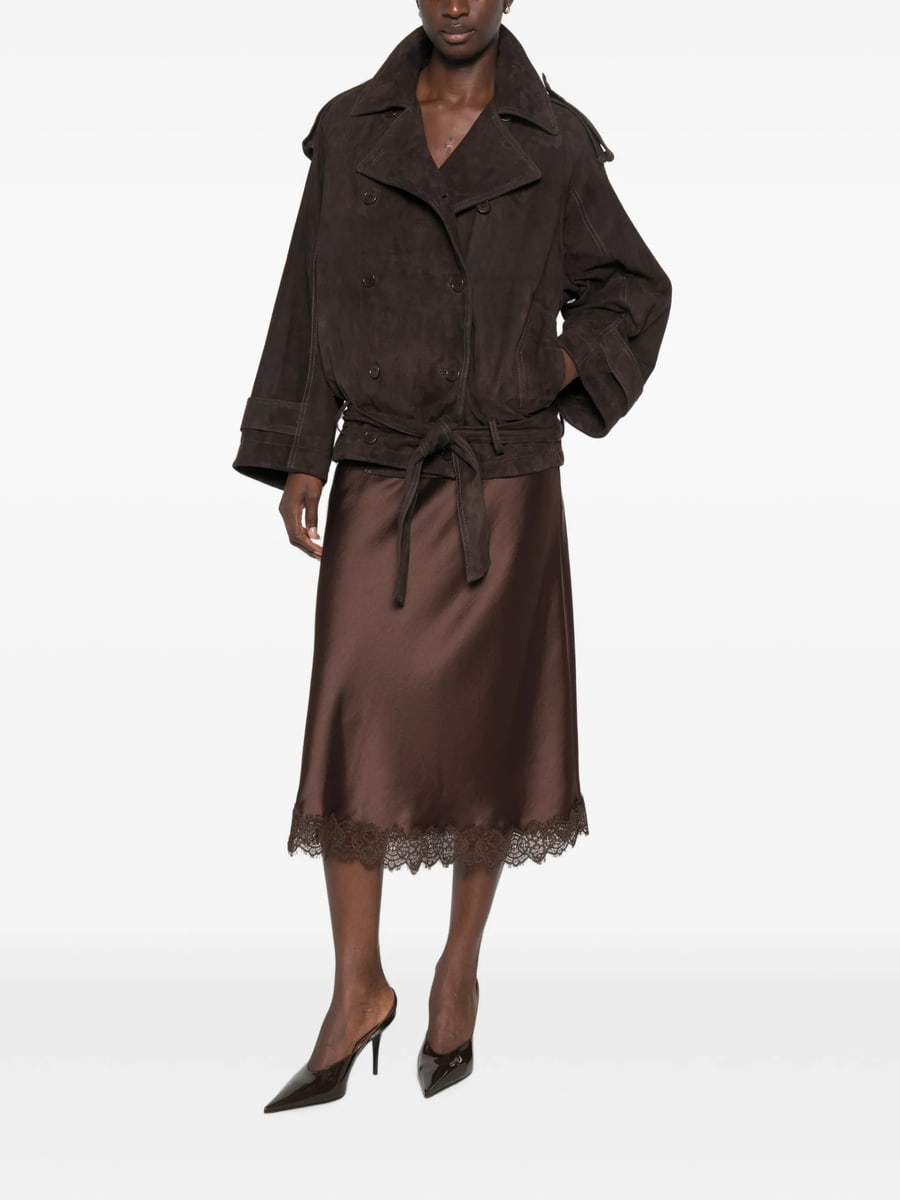 Santoro Santoro Double-breasted Suede Jacket, view 3
