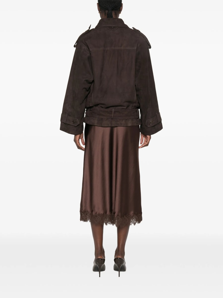 Santoro Santoro Double-breasted Suede Jacket, view 4