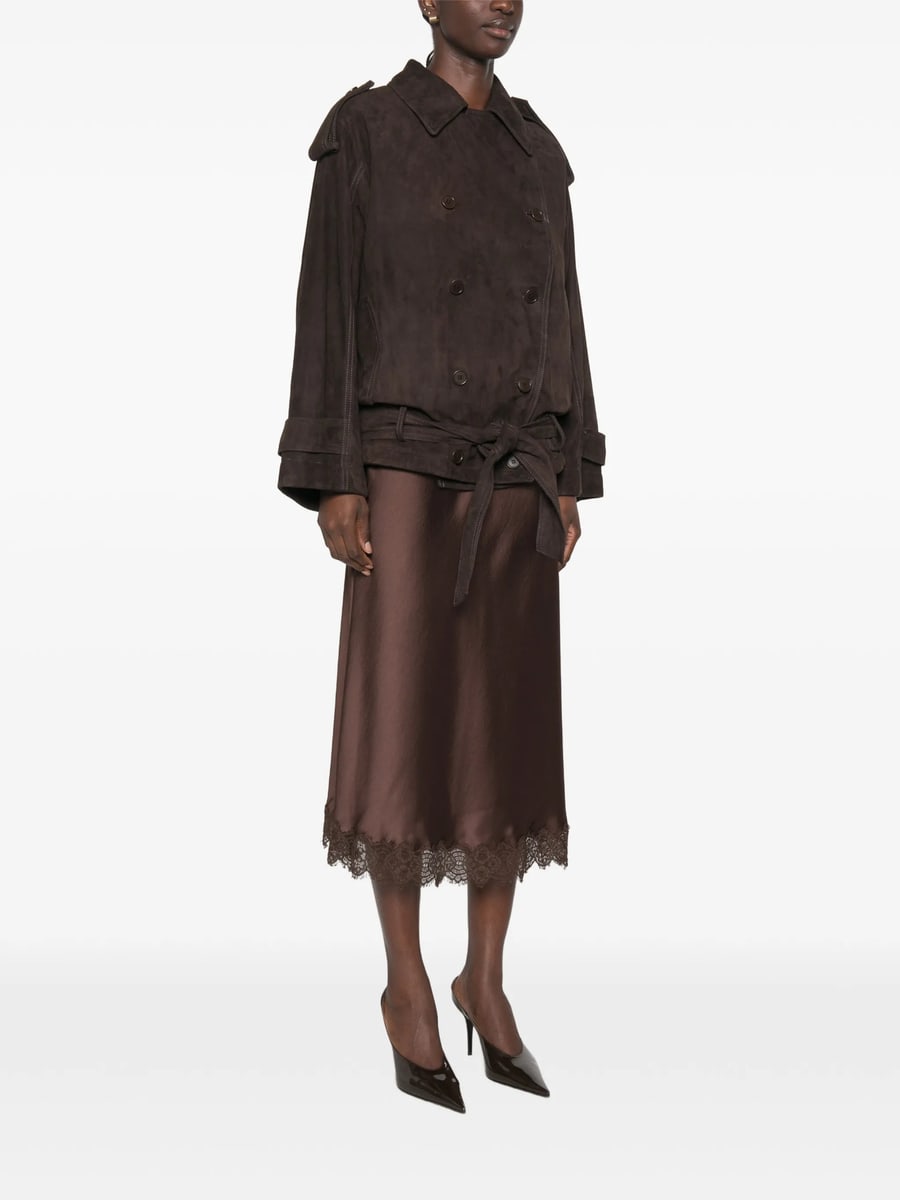 Santoro Santoro Double-breasted Suede Jacket, view 5
