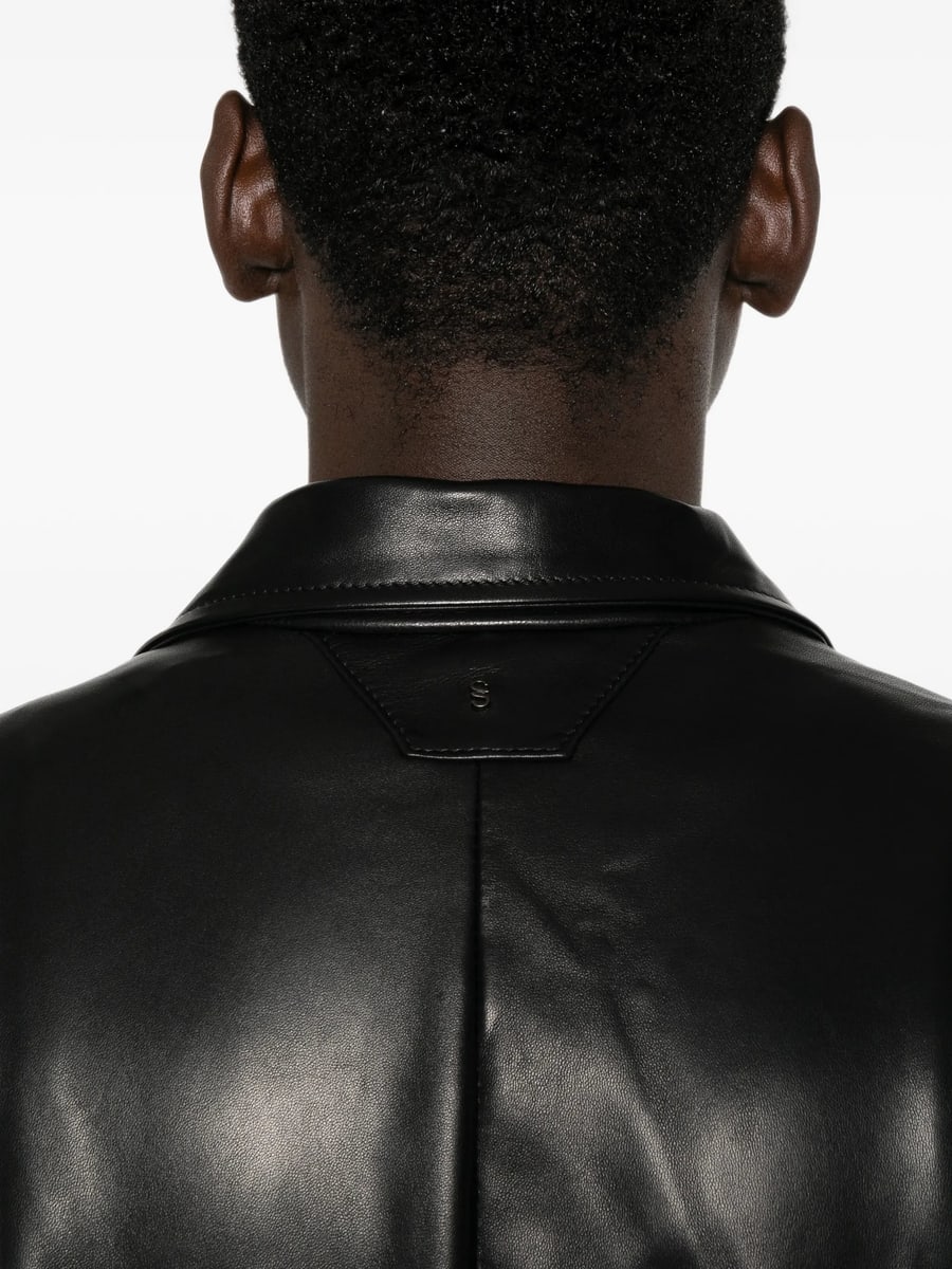 Santoro Santoro Single-breasted Leather Jacket, view 3