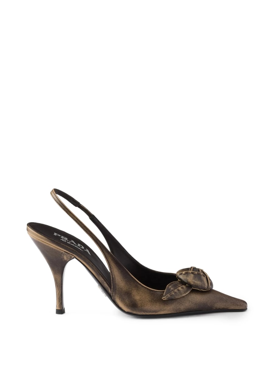 Prada Prada Leather Slingback Pumps