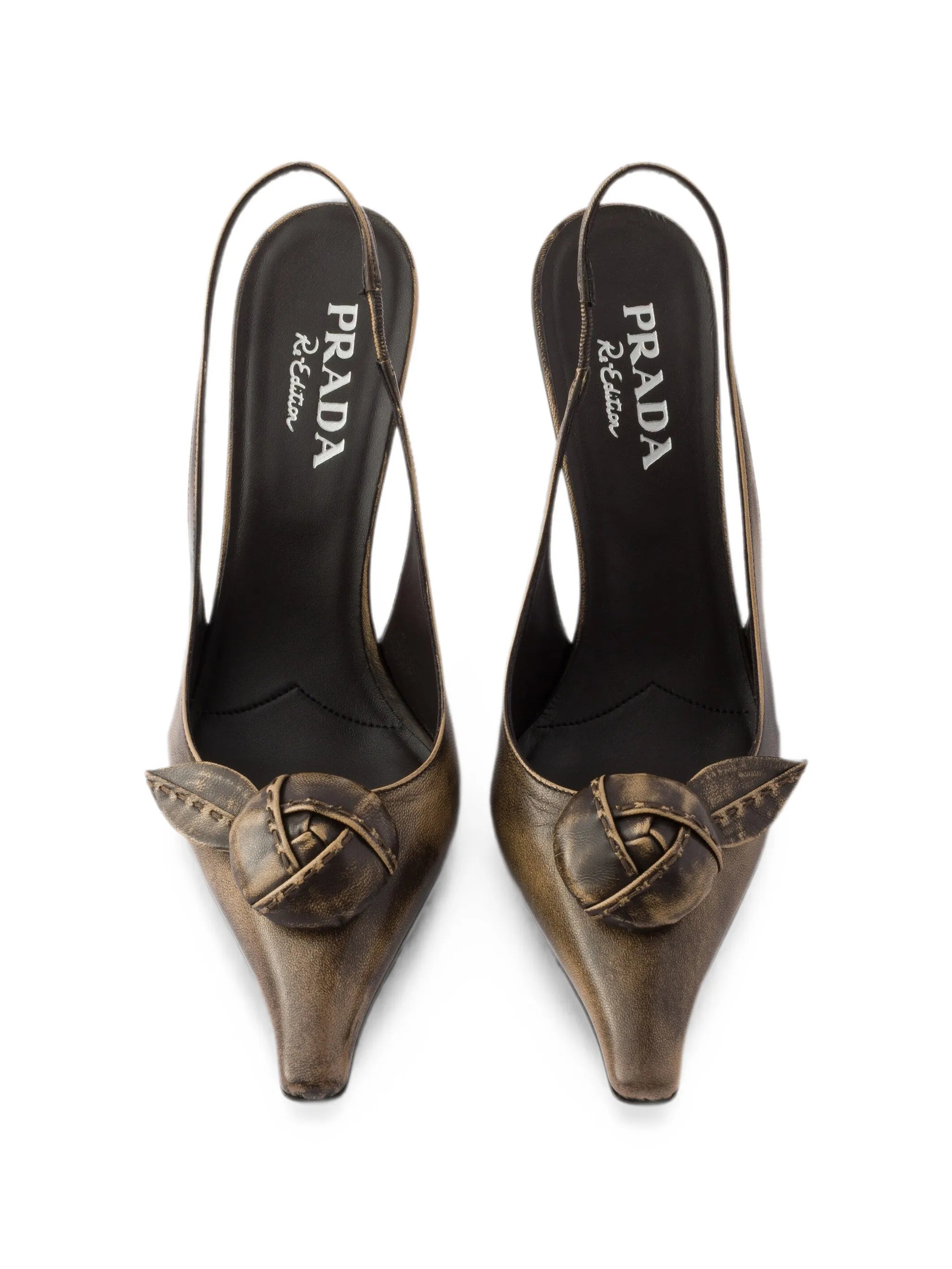 Prada Prada Leather Slingback Pumps, view 2