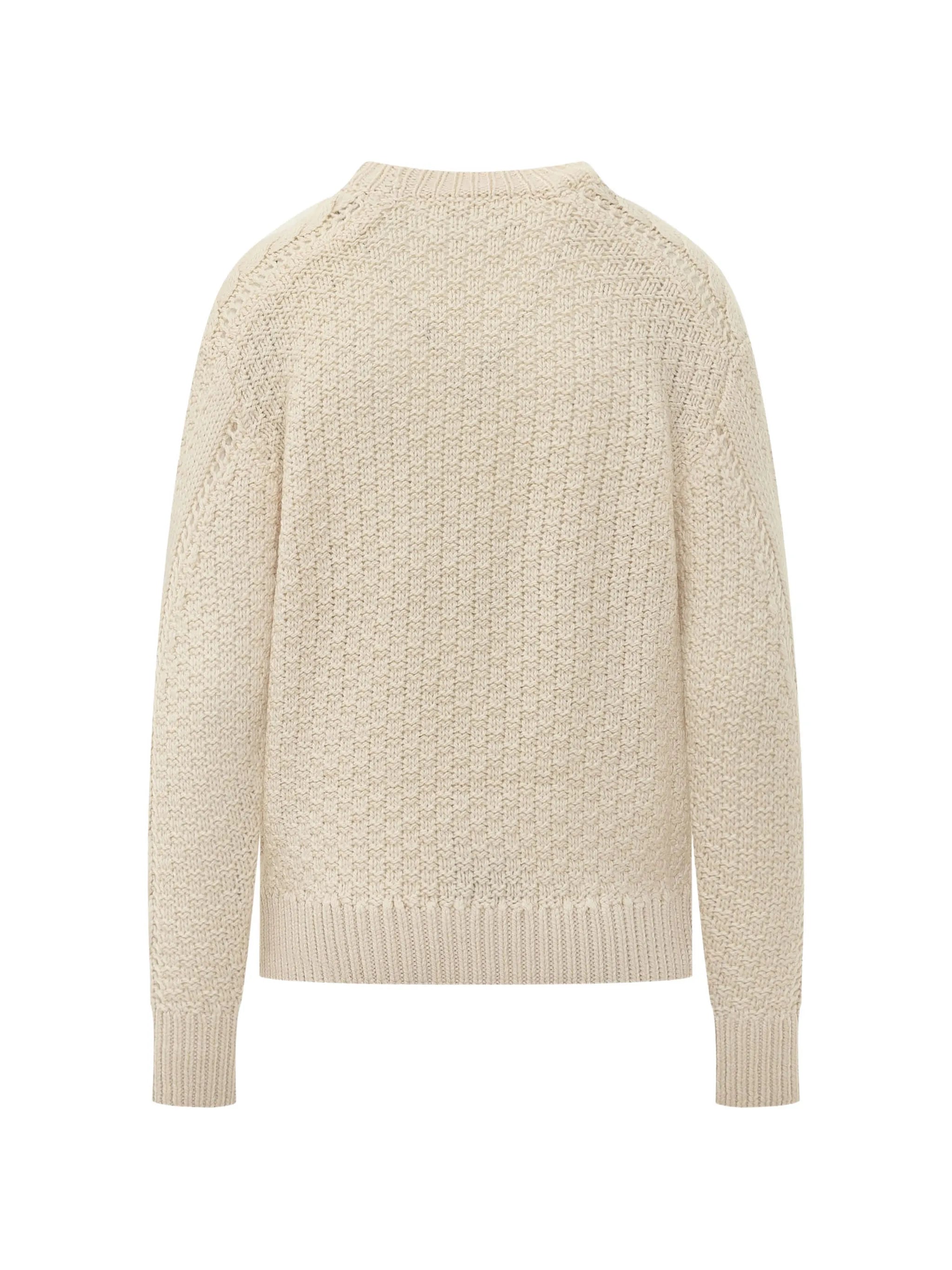 Marant Étoile Marant Étoile Cable-knit Pointelle-trim Sweater, view 2