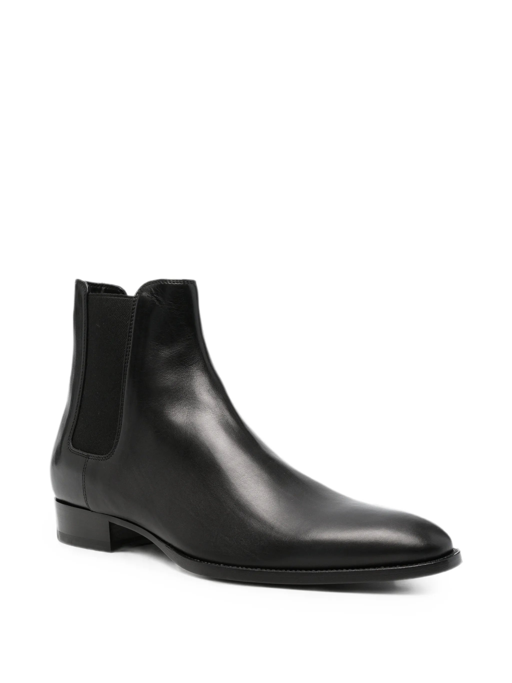 Saint Laurent Saint Laurent Leather Chelsea Boots, view 2