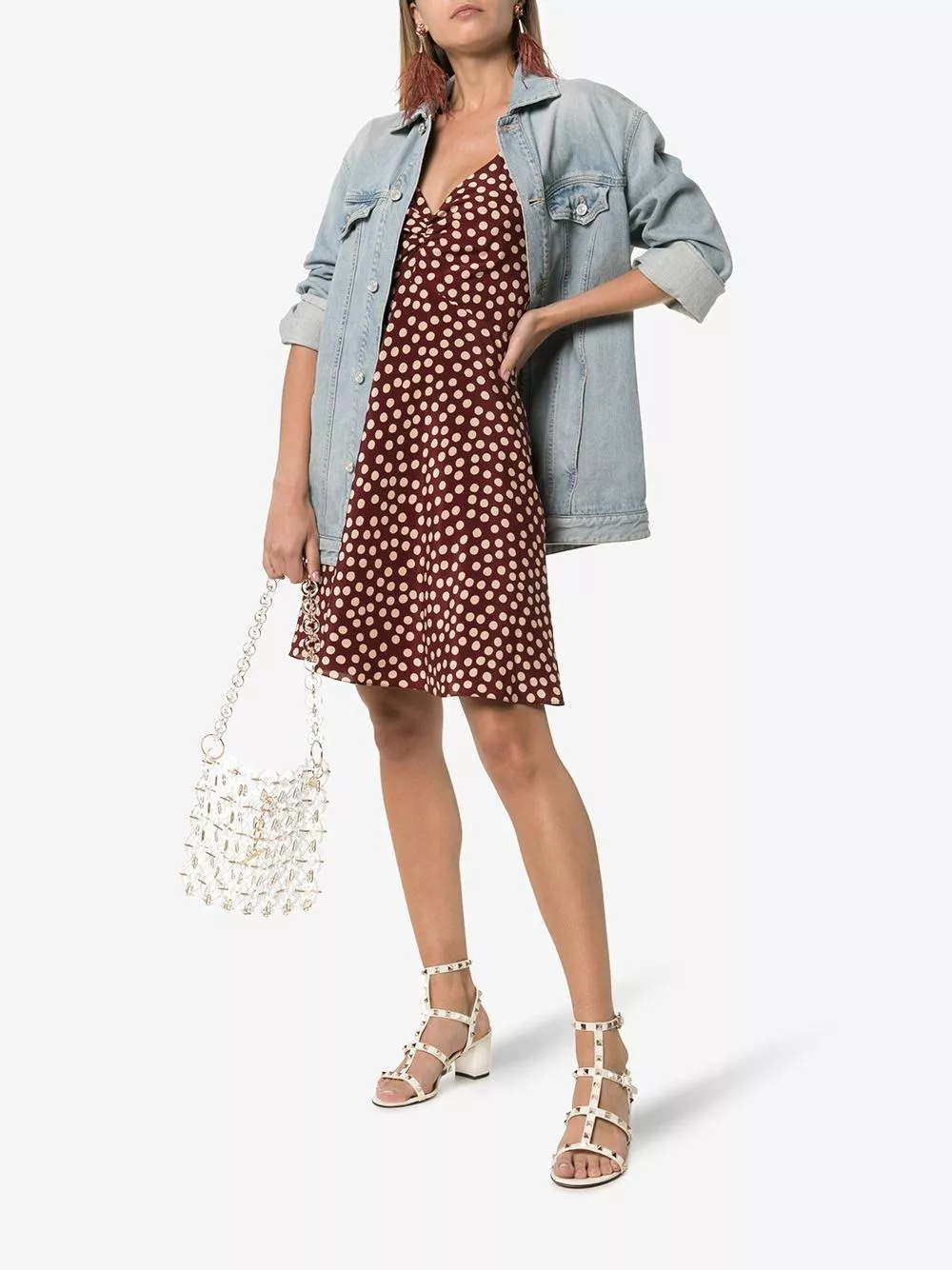 Valentino Garavani Sandali in pelle Rockstud, view 2