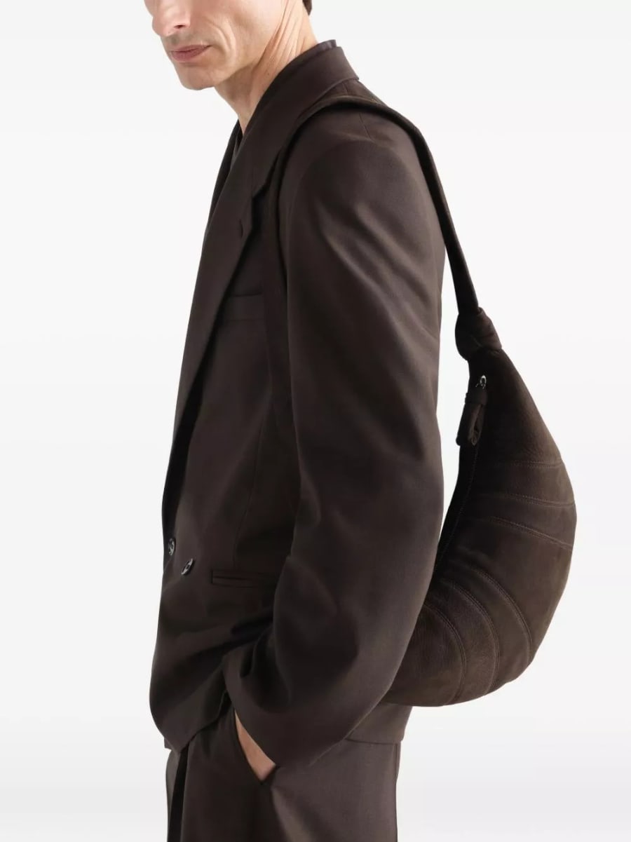 Lemaire Borsa a spalla Croissant in pelle media, view 3