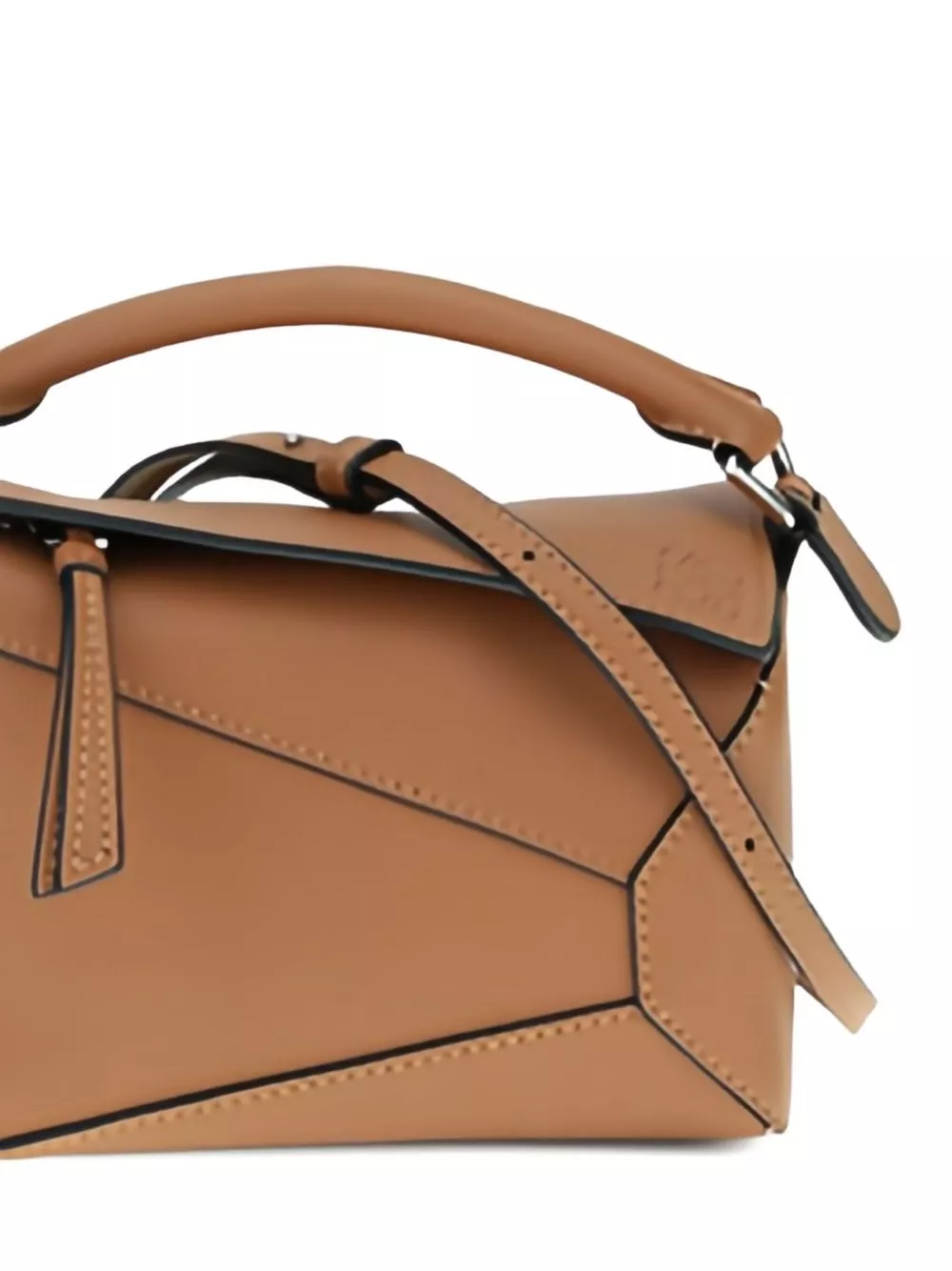 Loewe Borsa a mano mini in pelle Puzzle Edge, view 2