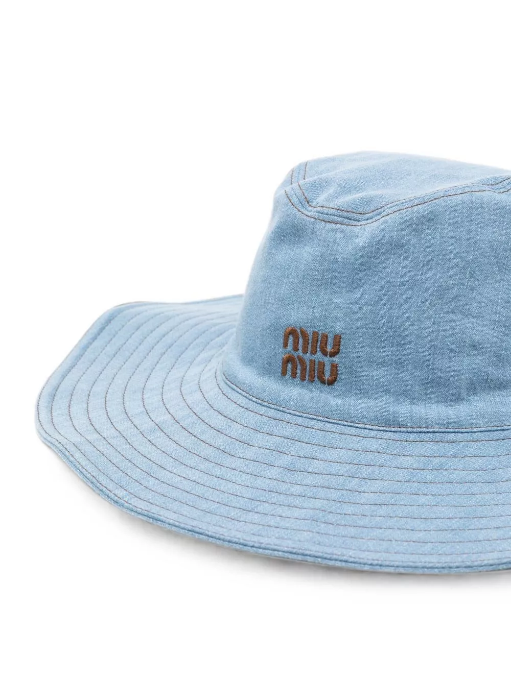 Miu Miu Cappello cowboy in denim, view 2