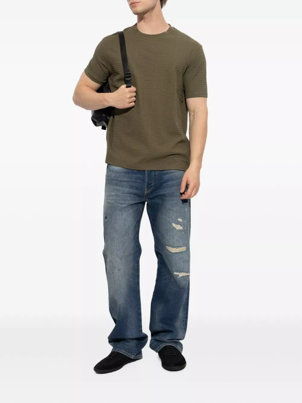 Emporio Armani T-shirt in cotone logo, view 2