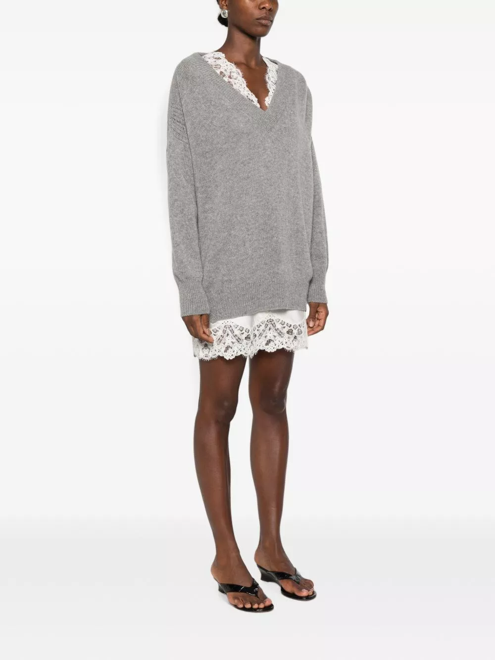 Ermanno scervino Abito mini in cashmere, view 2