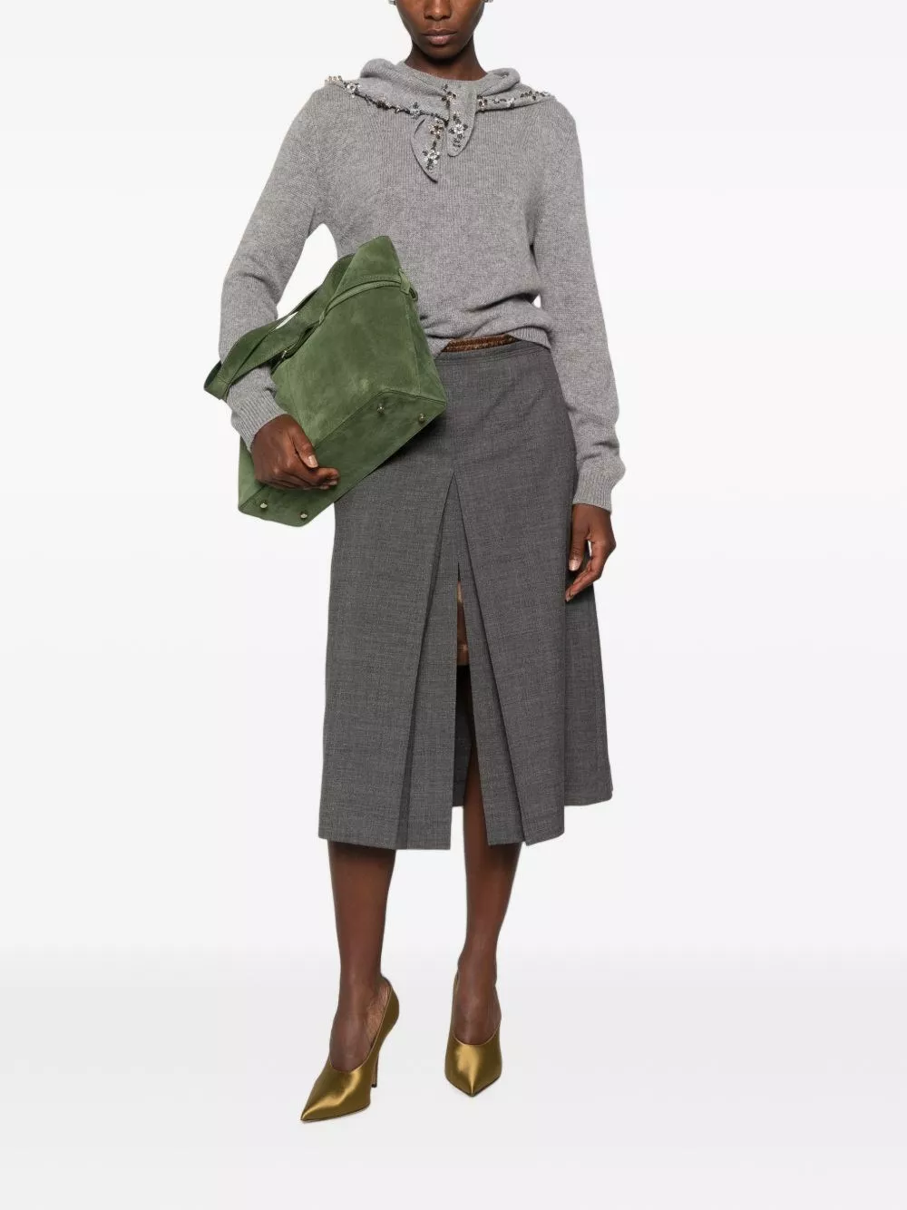 Prada Maglione girocollo in cashmere, view 2