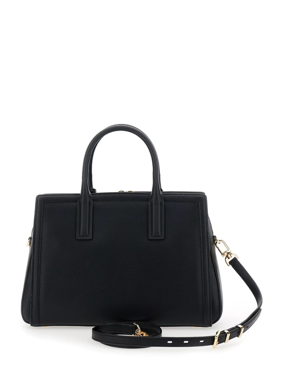 Michael michael kors Borsa a Mano 'Laila' con Pendente Metallici sul Fronte in Pelle Nera Donna, view 4