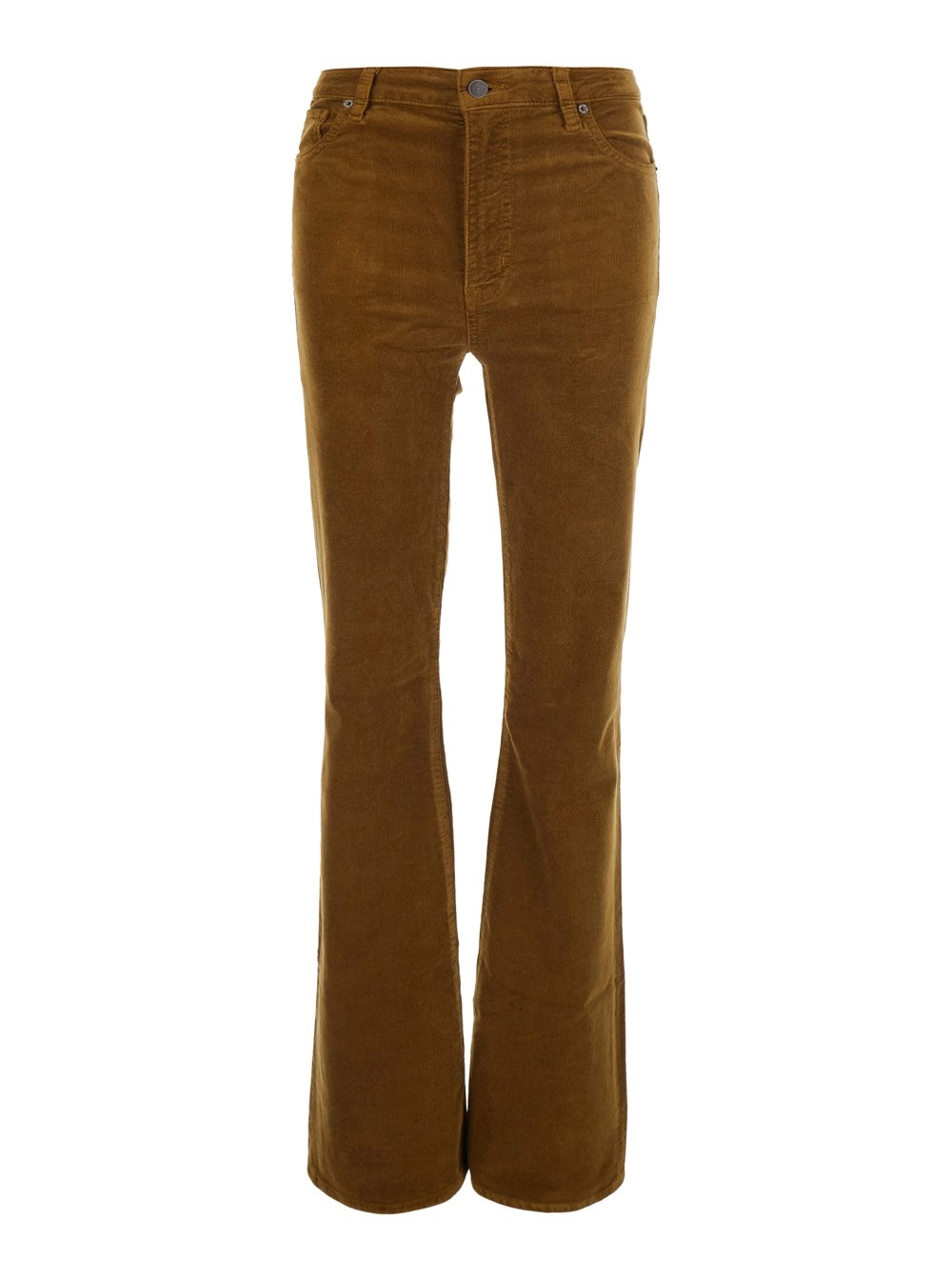 Frame Pantaloni THE CORDUROY REBOOT con tessuto in cotone e modal di colore beige per donna