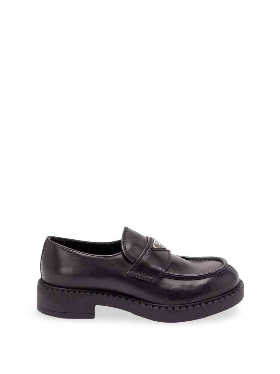 Prada Chocolate Leather Loafers