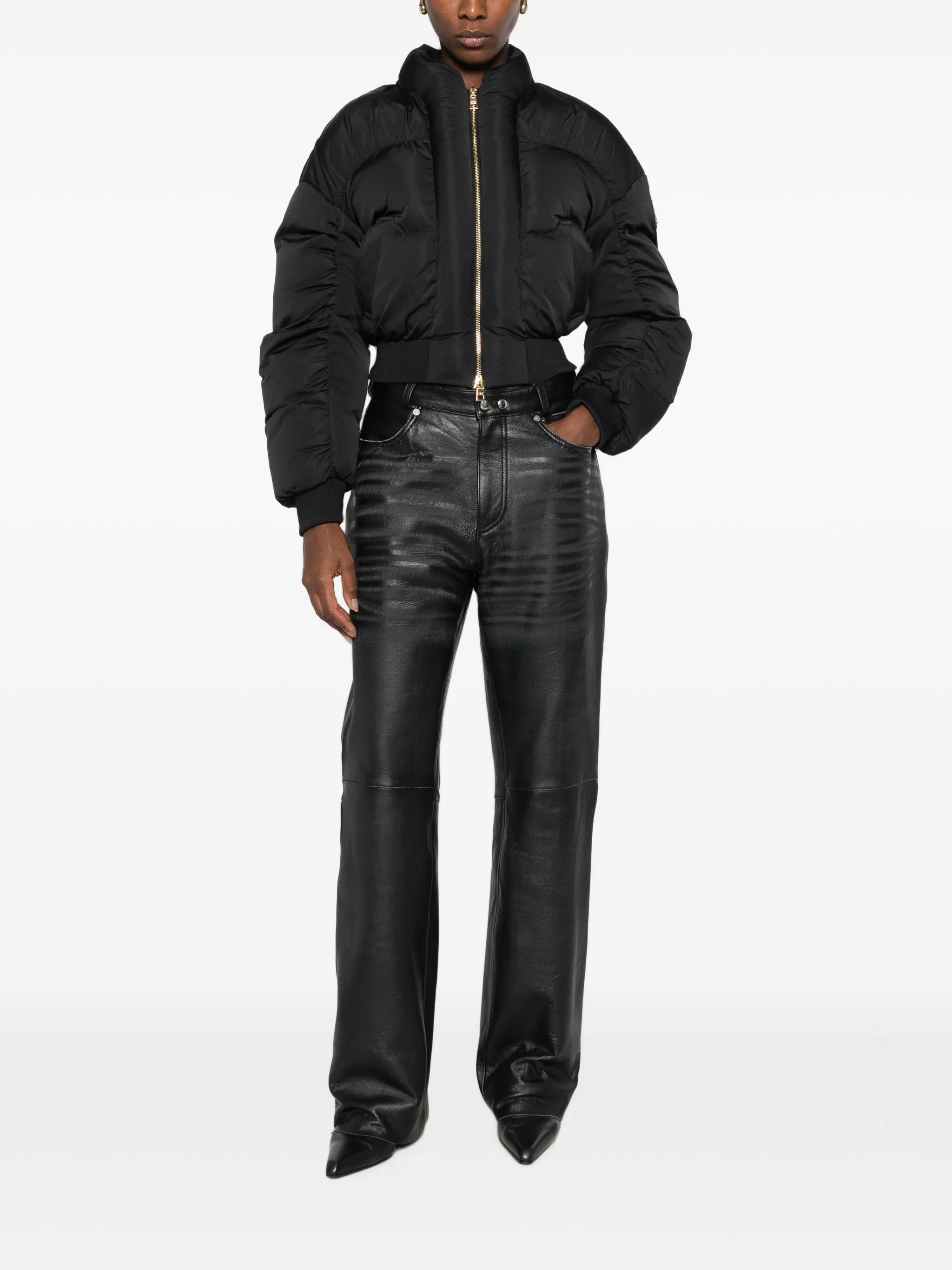 Elisabetta Franchi Elisabetta Franchi Cropped Puffer Jacket, view 2