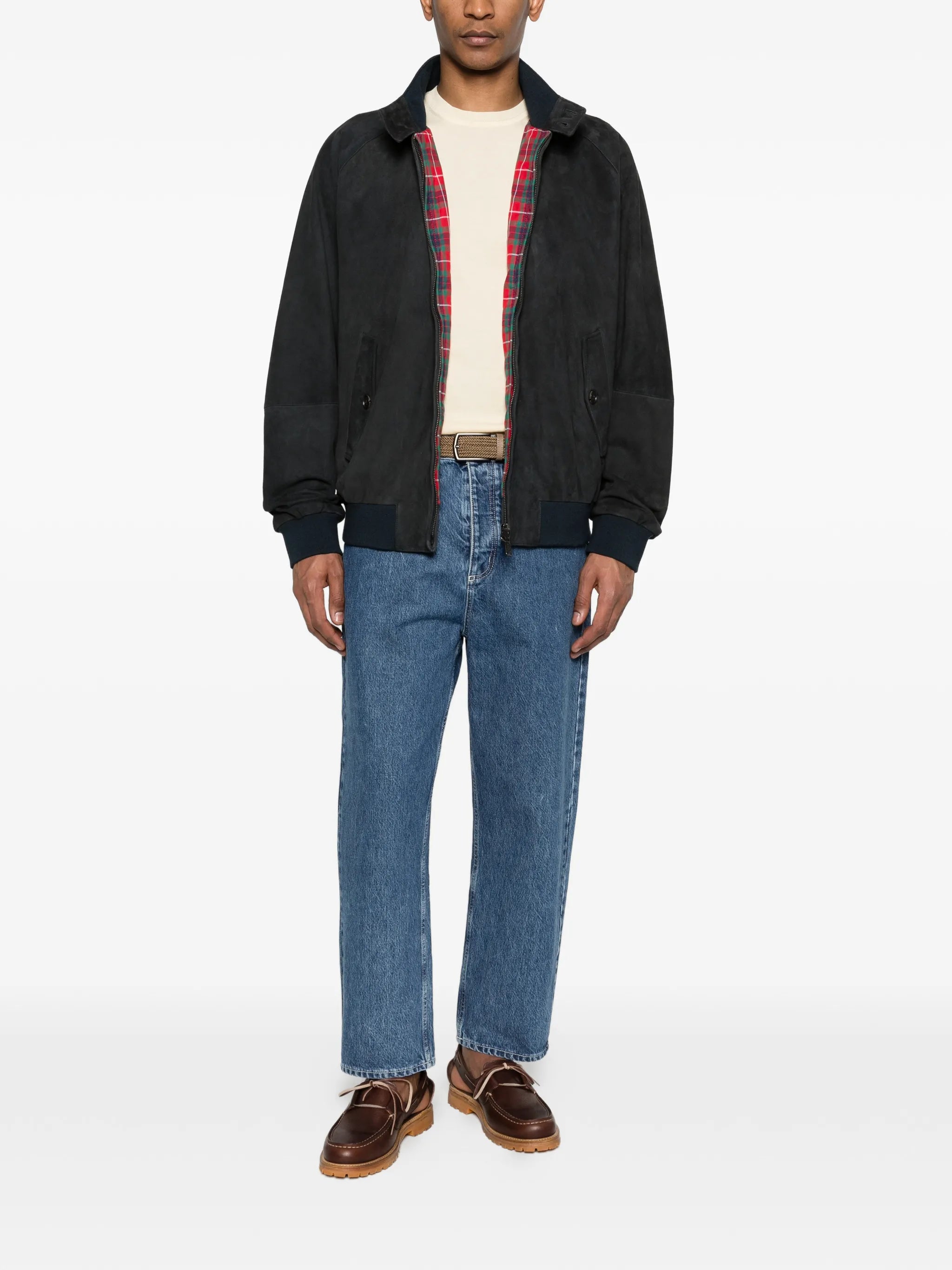 Baracuta Baracuta Zip-up Suede Jacket, view 2