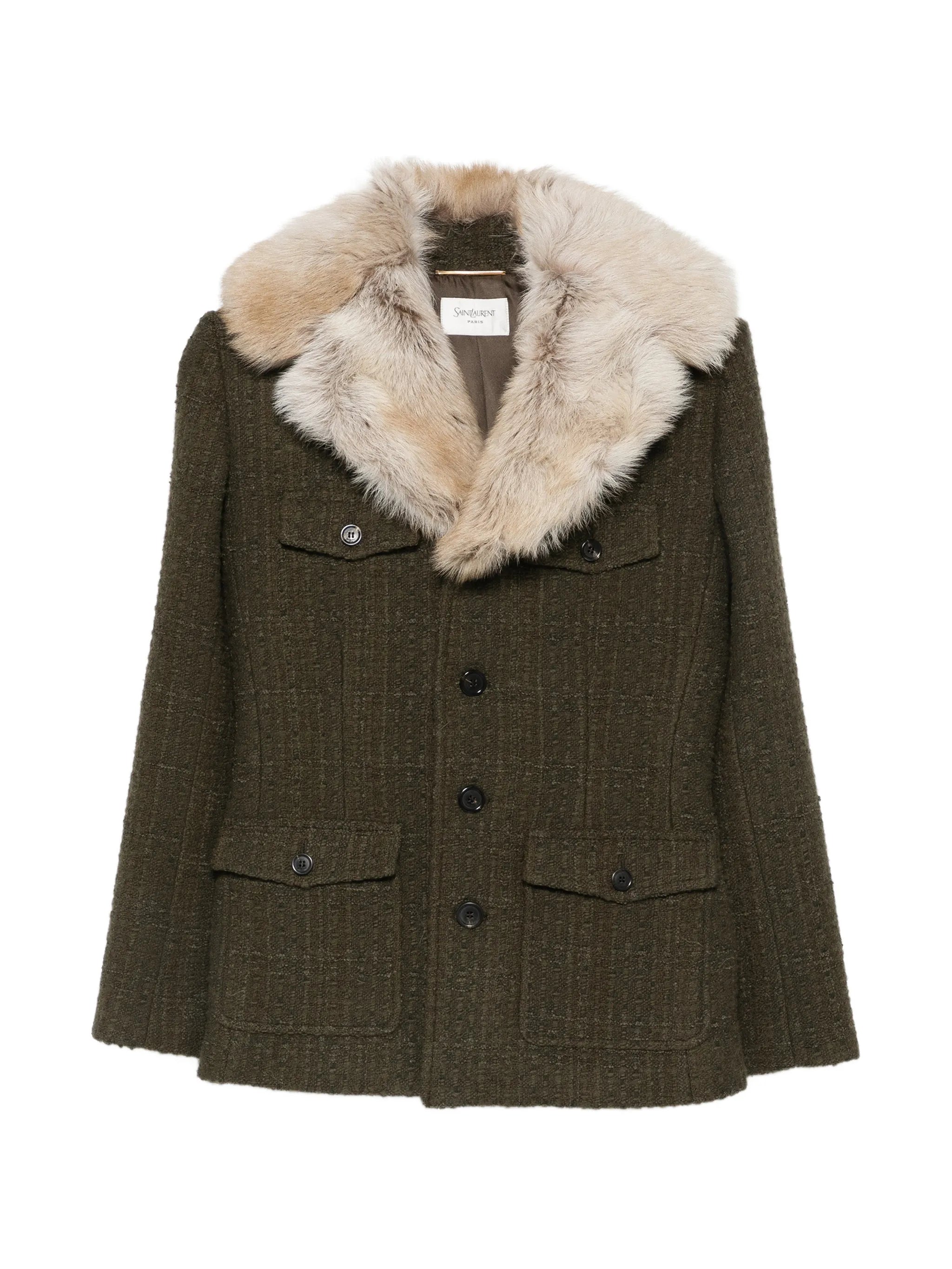 Saint Laurent Saint Laurent Faux-fur Collar Jacket