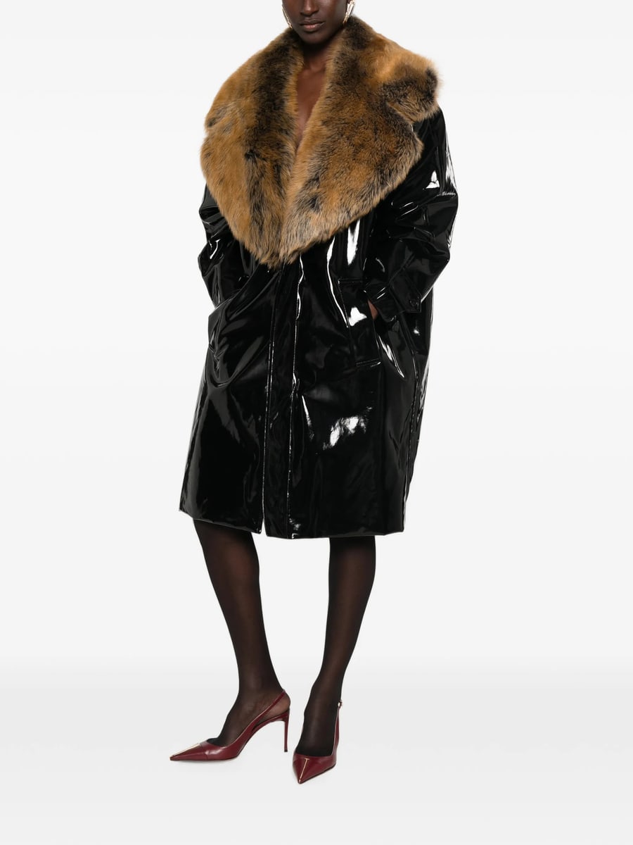 Saint Laurent Saint Laurent  Patent-finish Coat, view 2