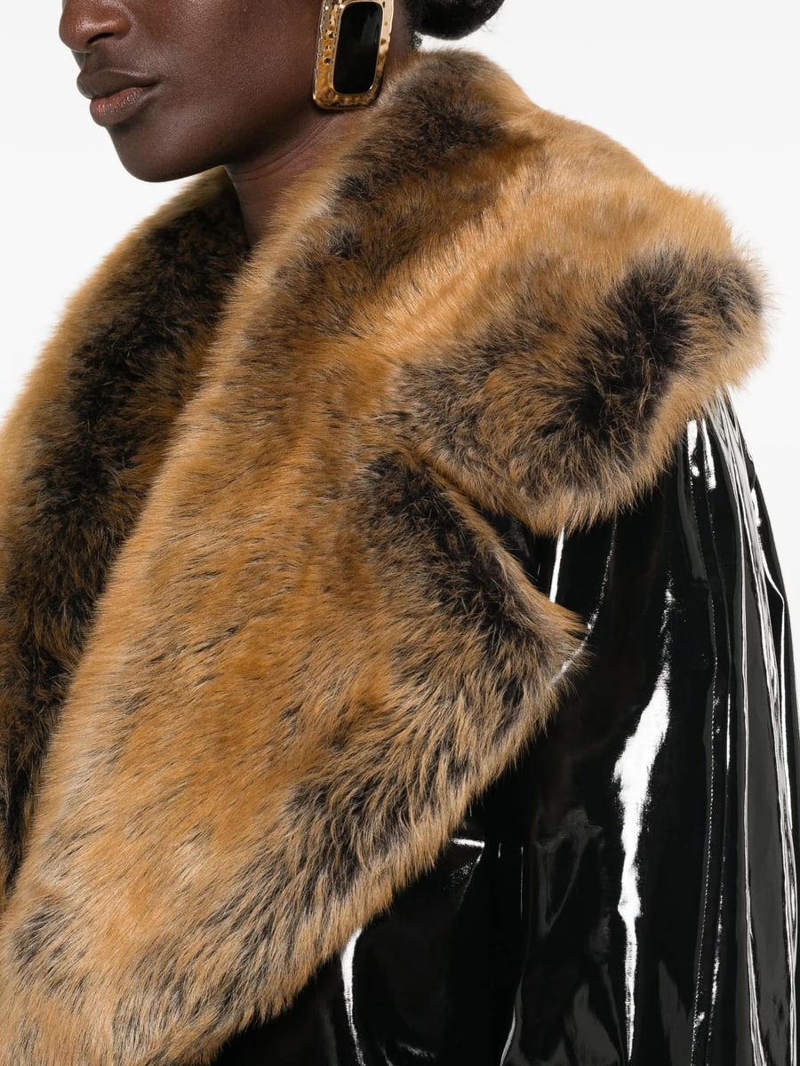 Saint Laurent Saint Laurent  Patent-finish Coat, view 4