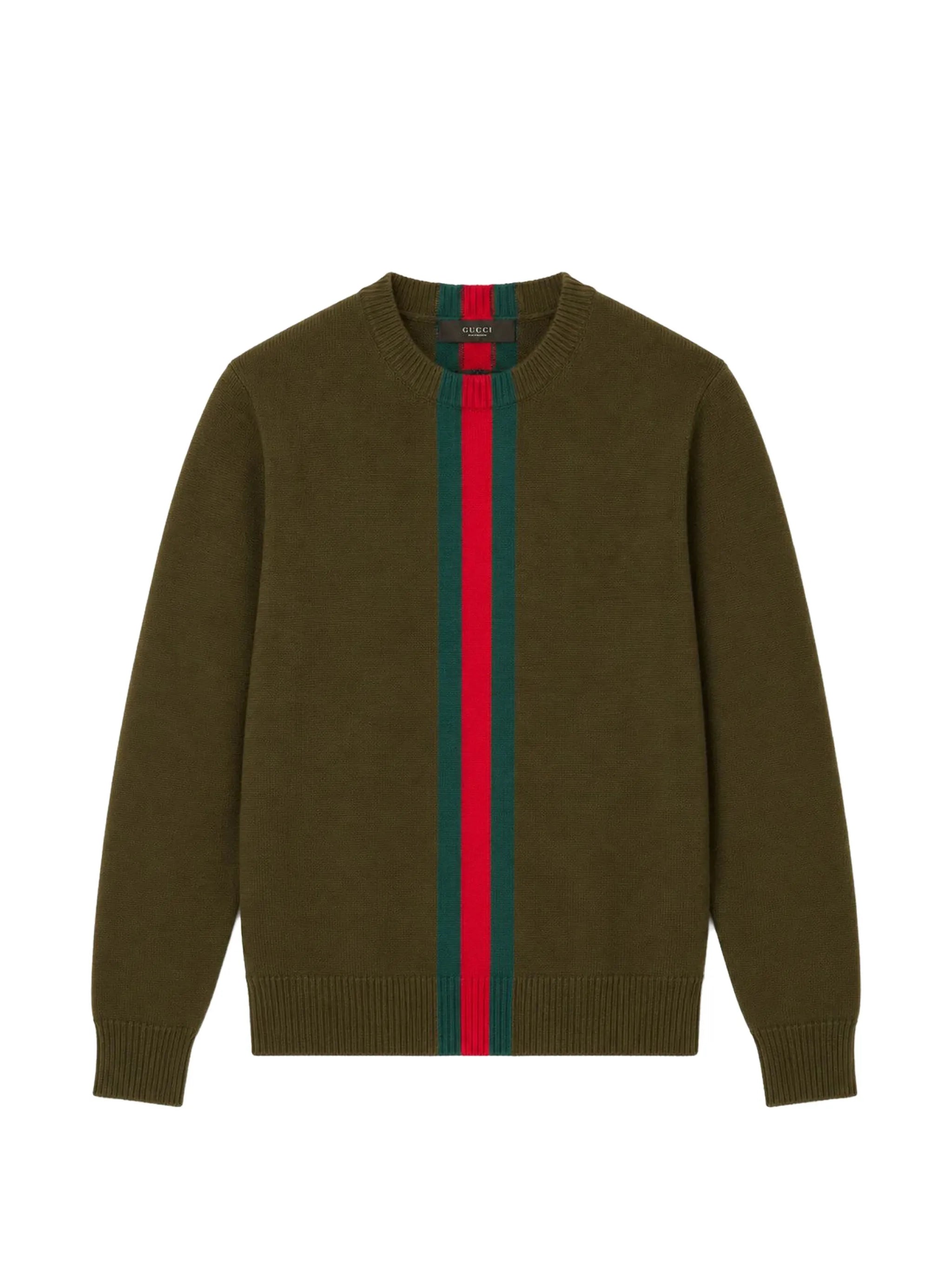 Gucci Gucci Web-stripe Knit Sweater