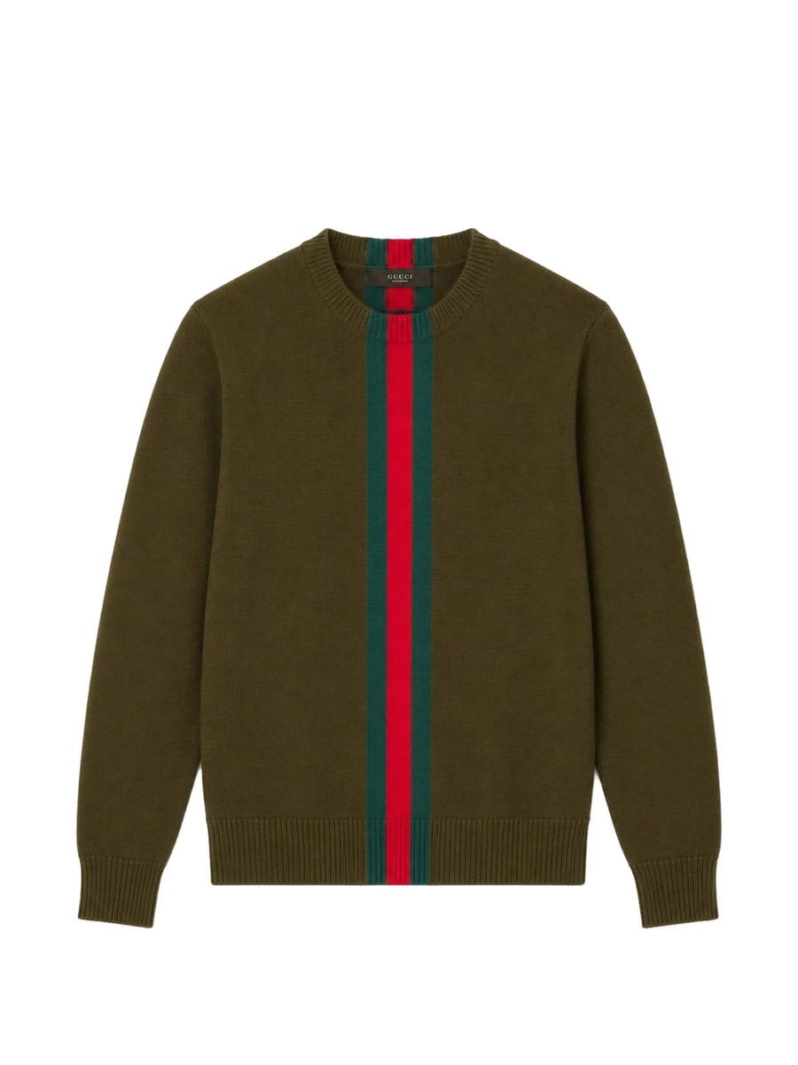 Gucci Gucci Web-stripe Knit Sweater