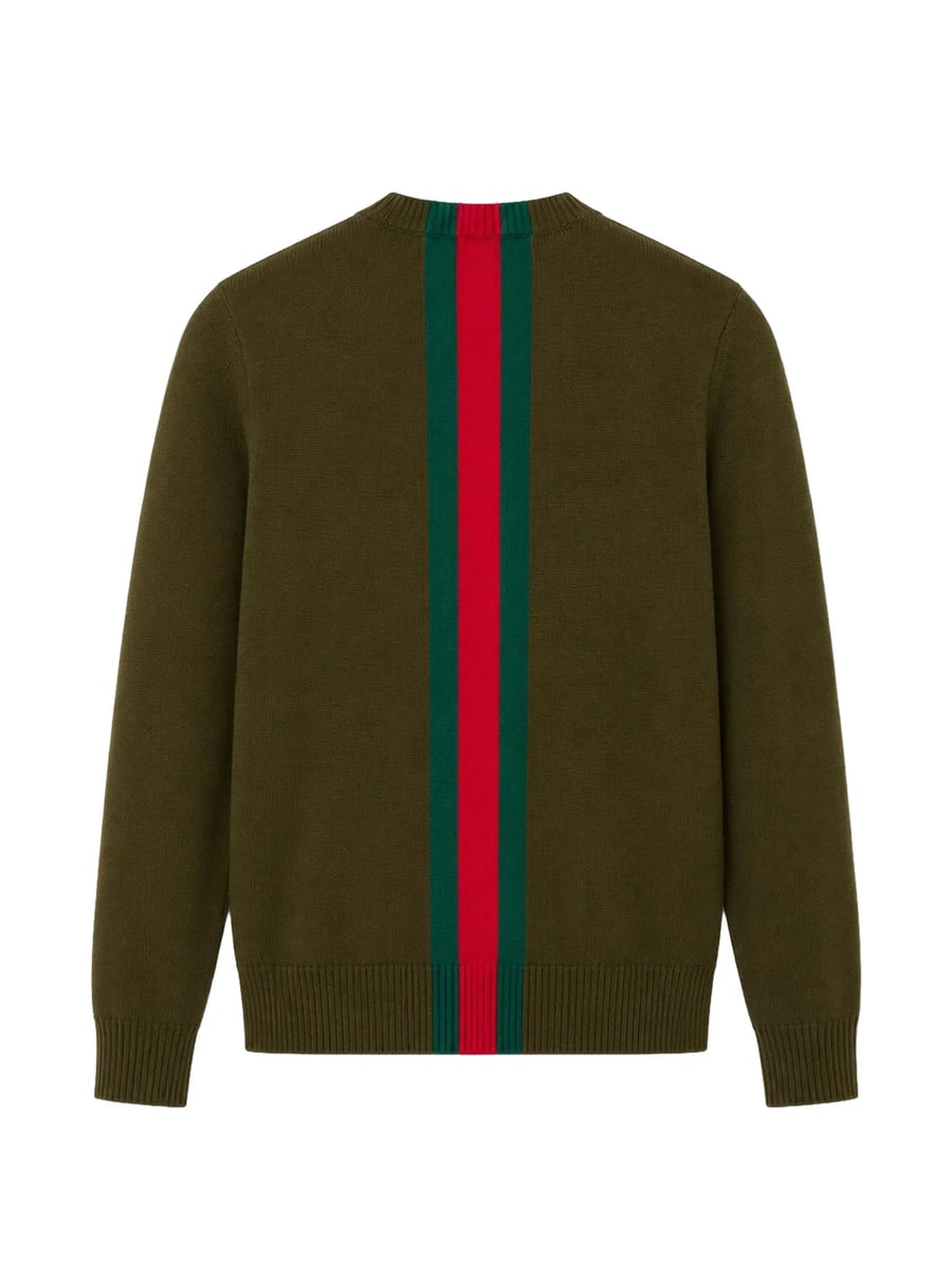 Gucci Gucci Web-stripe Knit Sweater, view 2