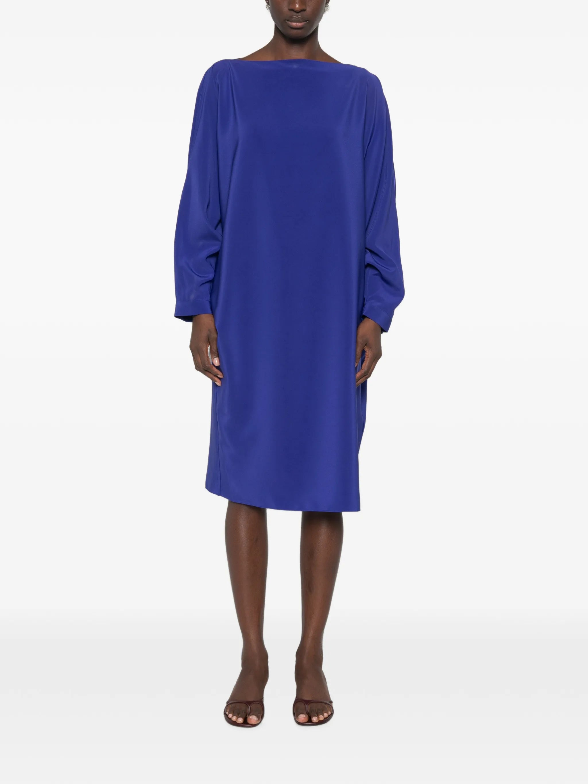 Gianluca Capannolo Gianluca Capannolo Margarita Slit-sleeve Boat-neck Midi Dress, view 2