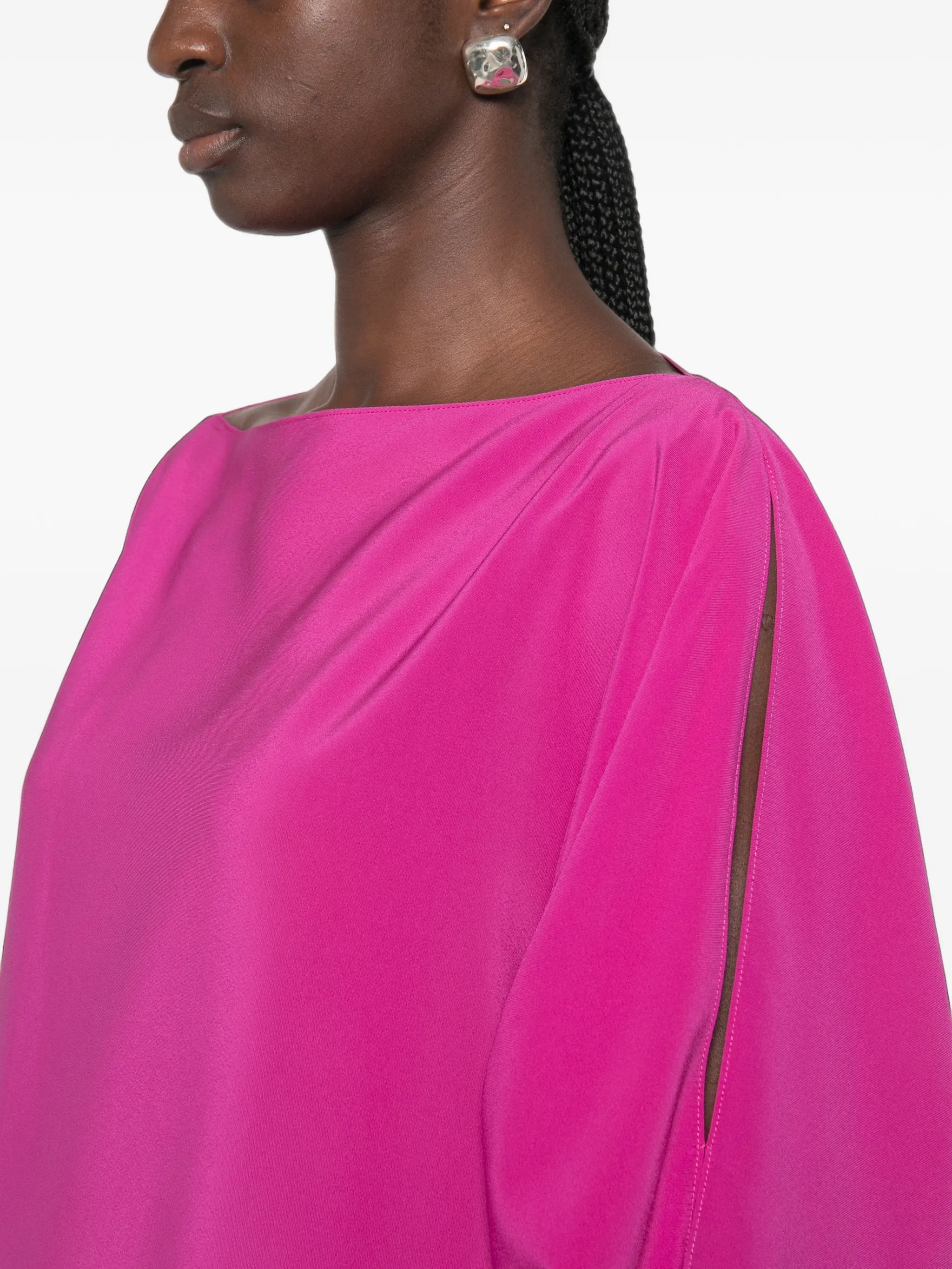 Gianluca Capannolo Gianluca Capannolo Margarita Slit-sleeve Boat-neck Midi Dress, view 2