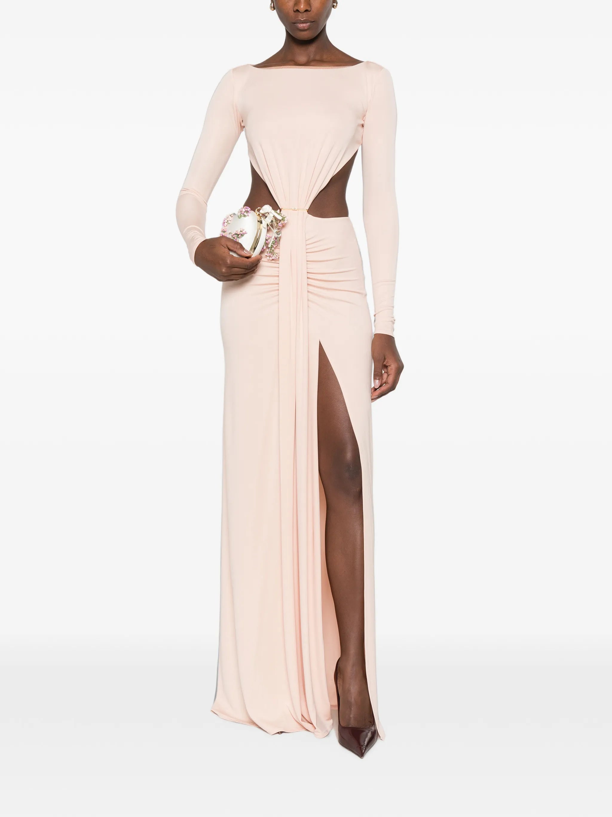 Elisabetta Franchi Elisabetta Franchi Cut-out Ruched Maxi Dress, view 2