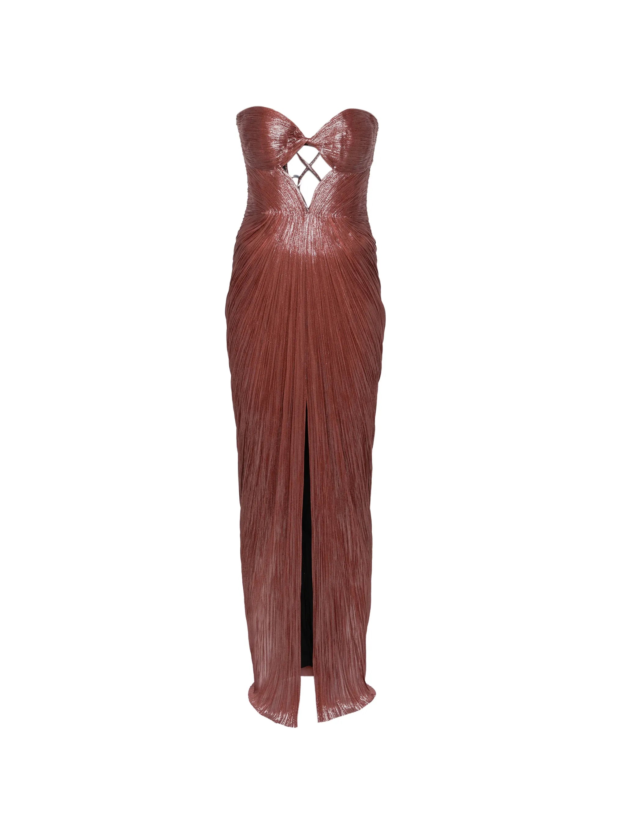 Maria Lucia Hohan Maria Lucia Hohan Cut-out Plissé Maxi Dress