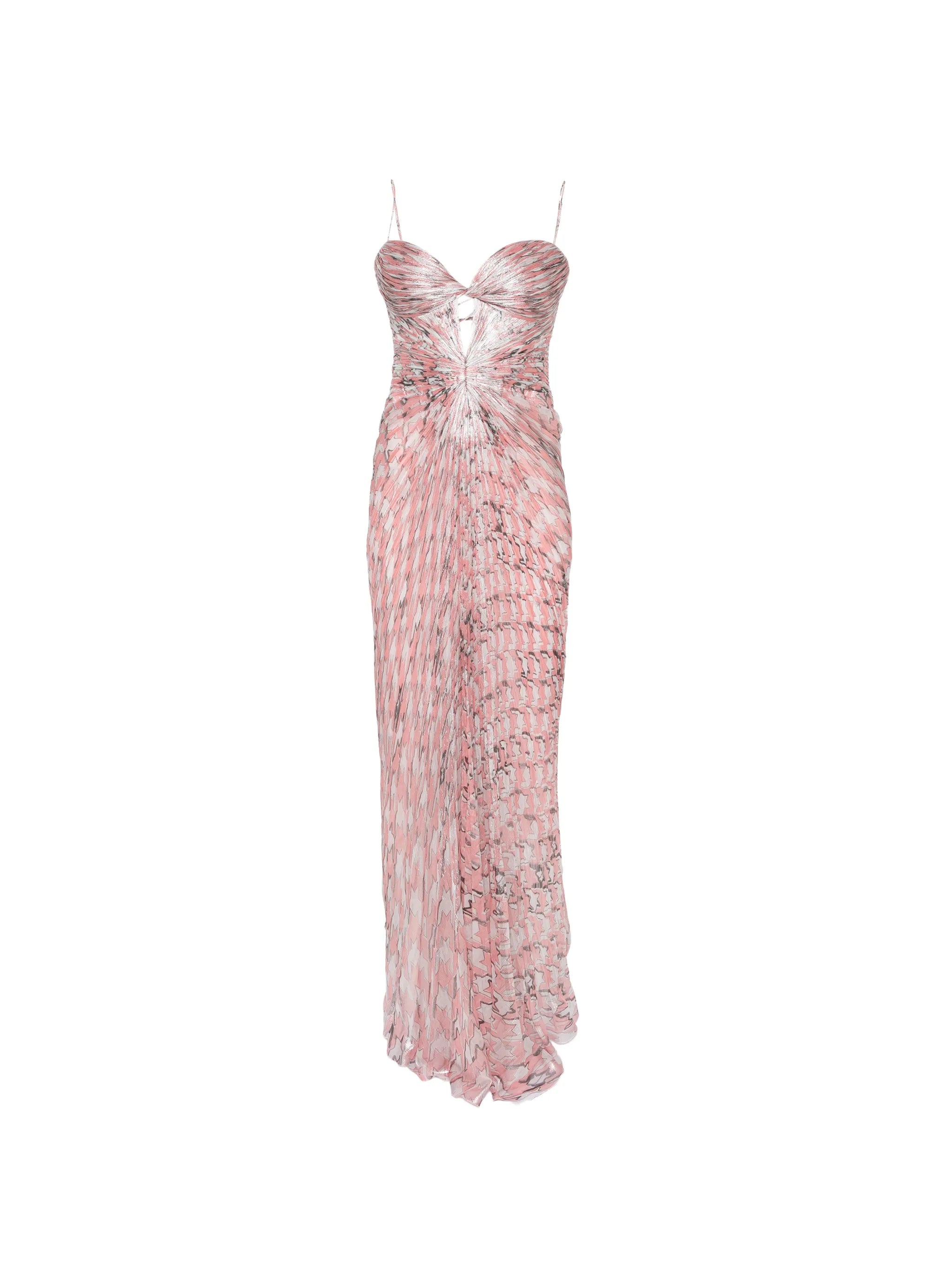 Maria Lucia Hohan Maria Lucia Hohan Plissé-effect Cutout Maxi Dress