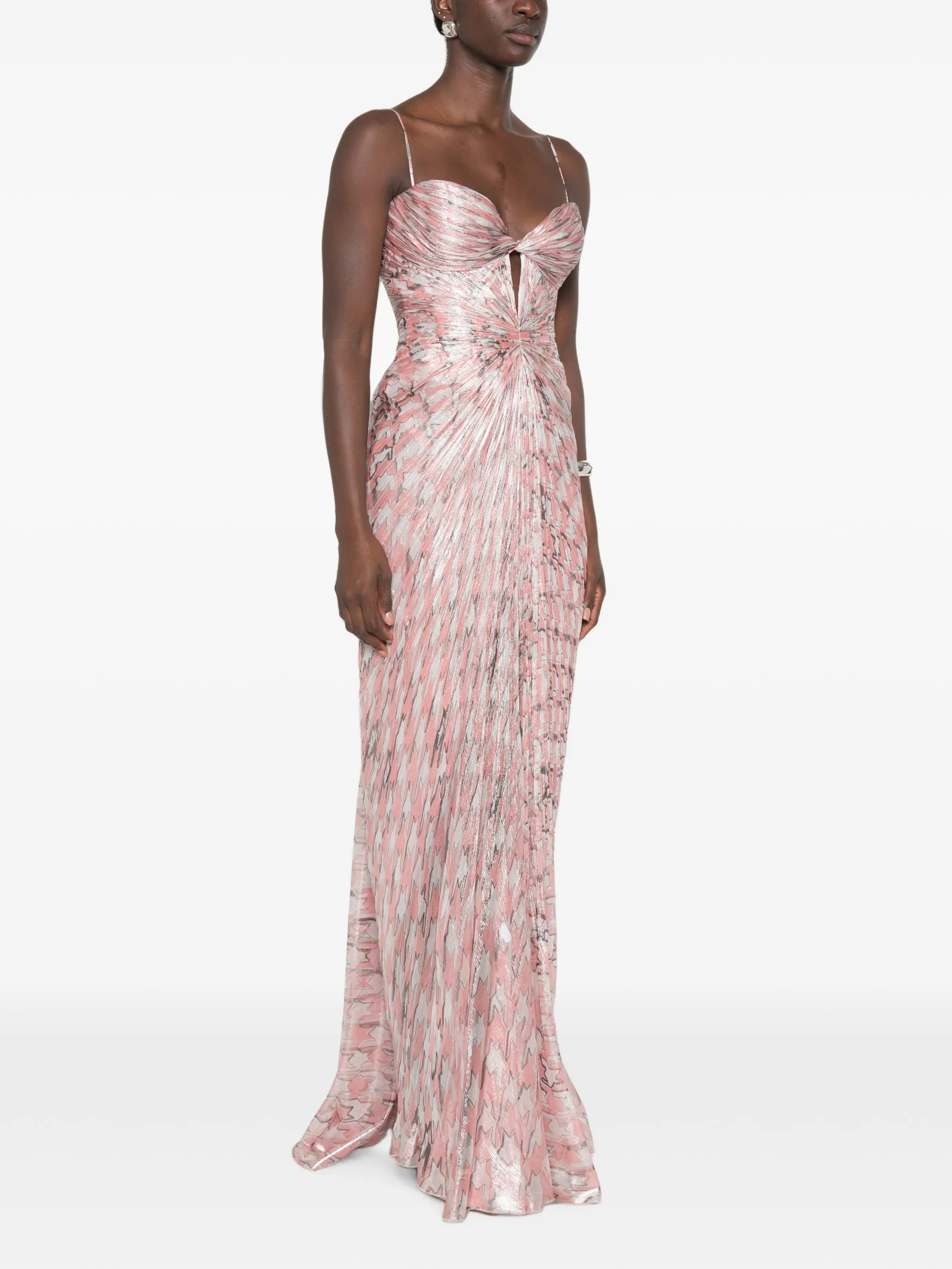 Maria Lucia Hohan Maria Lucia Hohan Plissé-effect Cutout Maxi Dress, view 2