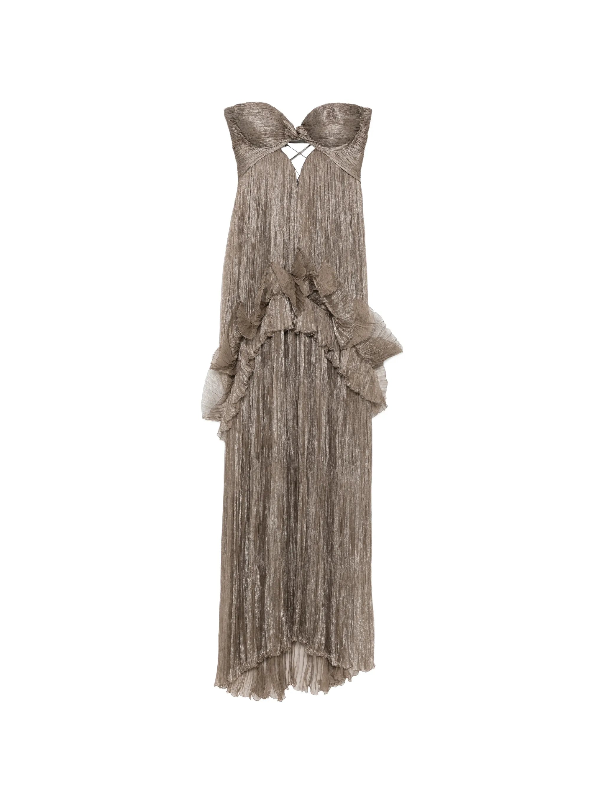 Maria Lucia Hohan Maria Lucia Hohan Yumi Pleated Ruffled Maxi Dress