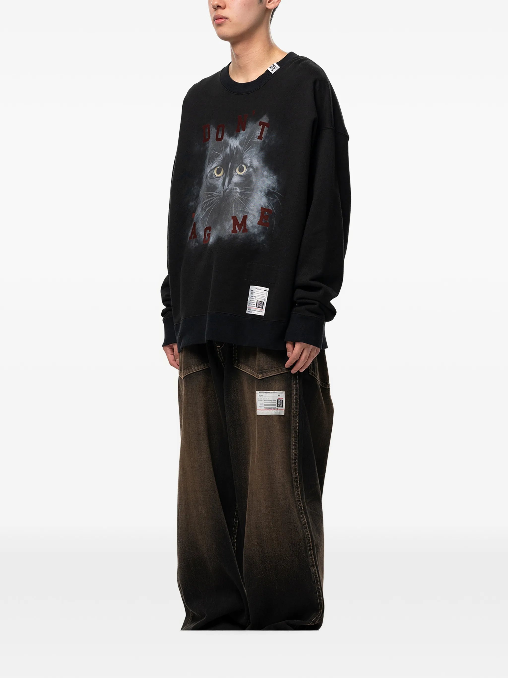 Maison Mihara Yasuhiro Maison Mihara Yasuhiro Cat Printed Sweatshirt, view 2