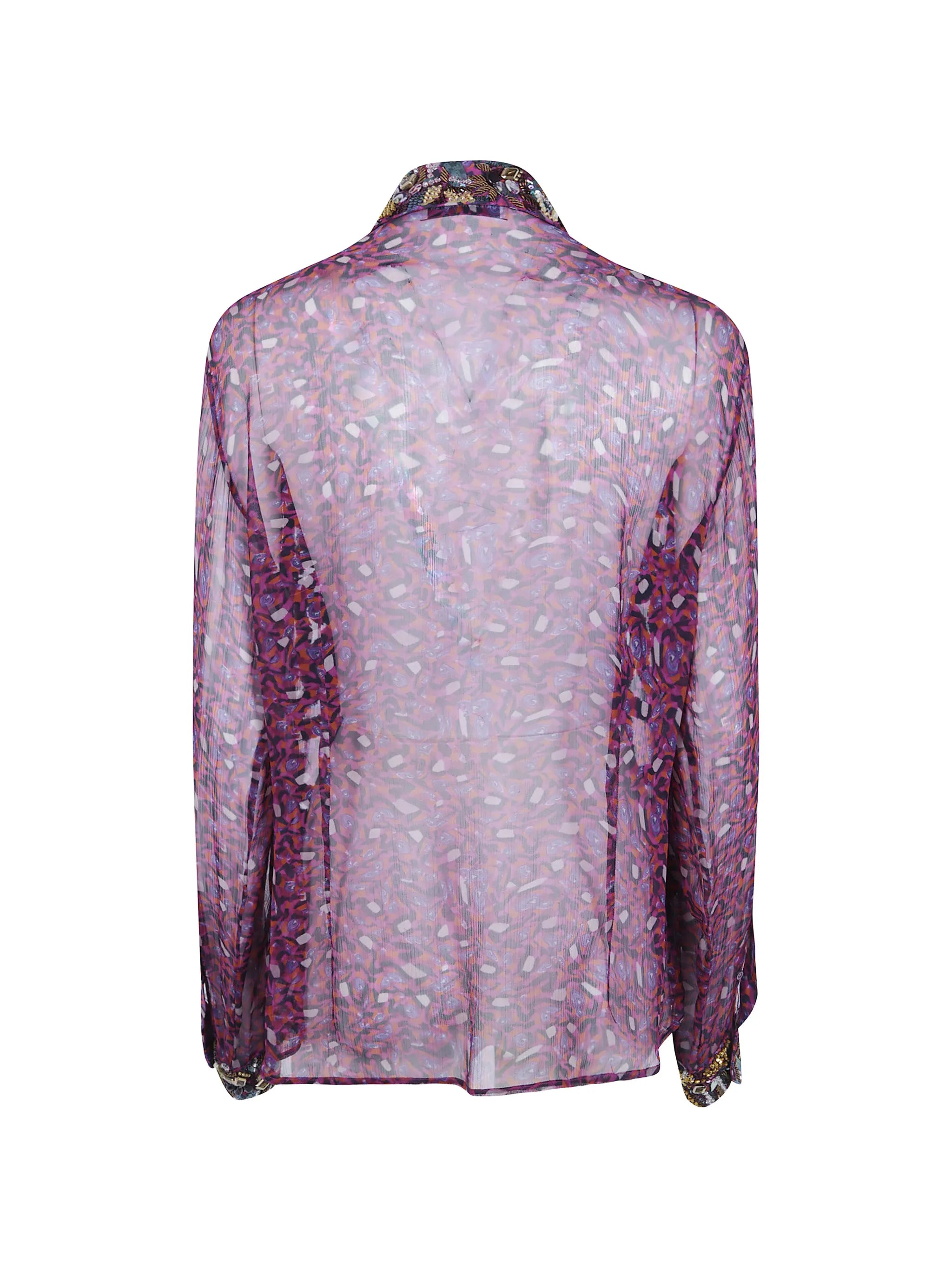 Dries Van Noten Dries Van Noten Sequin-embellished Ruffled Shirt, view 2