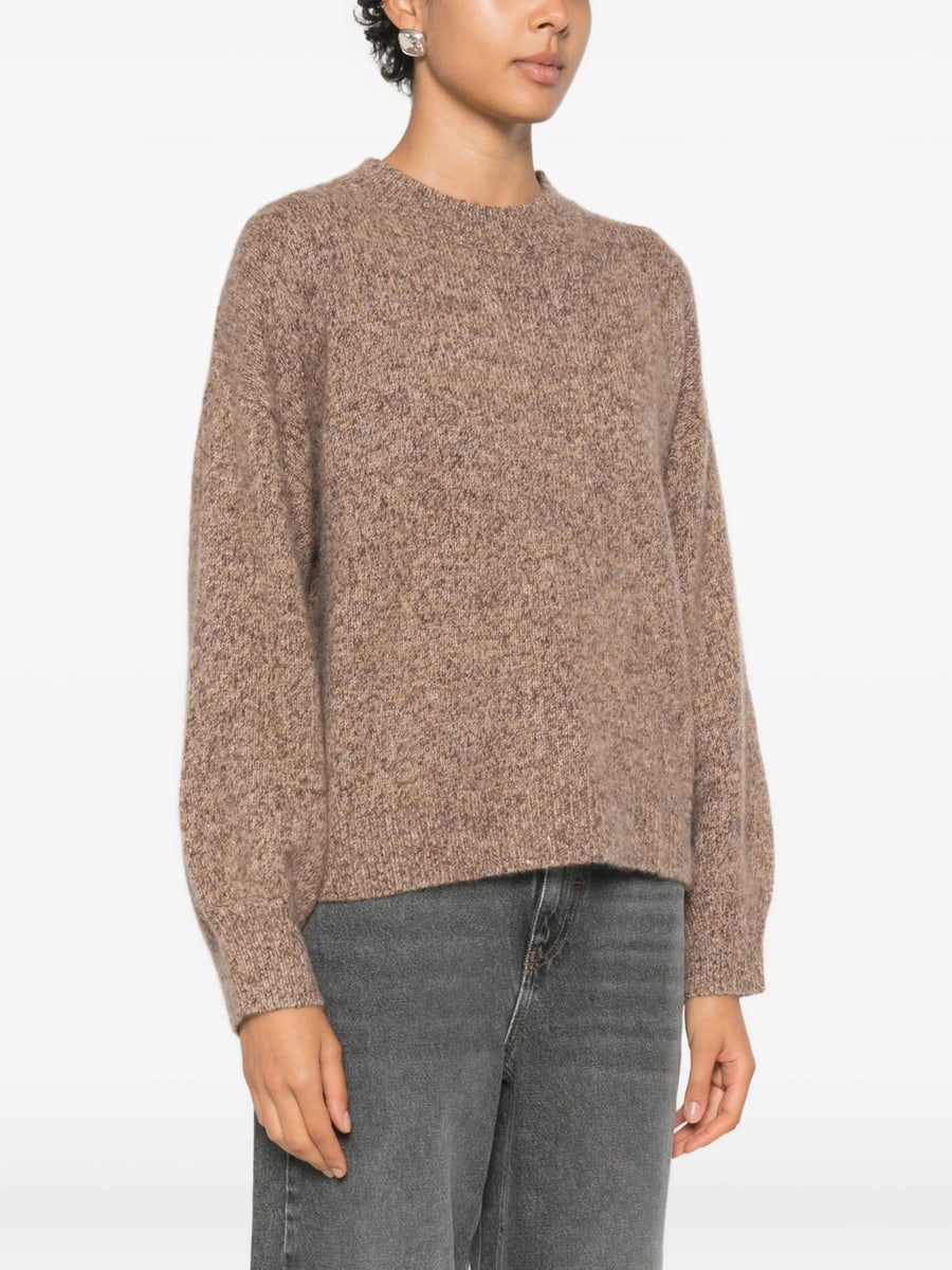 Soft Goat Soft Goat Mélange-effect Crew-neck Sweater, view 2