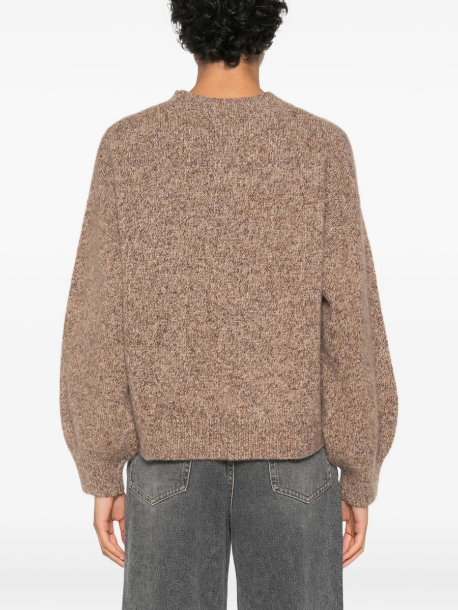 Soft Goat Soft Goat Mélange-effect Crew-neck Sweater, view 3
