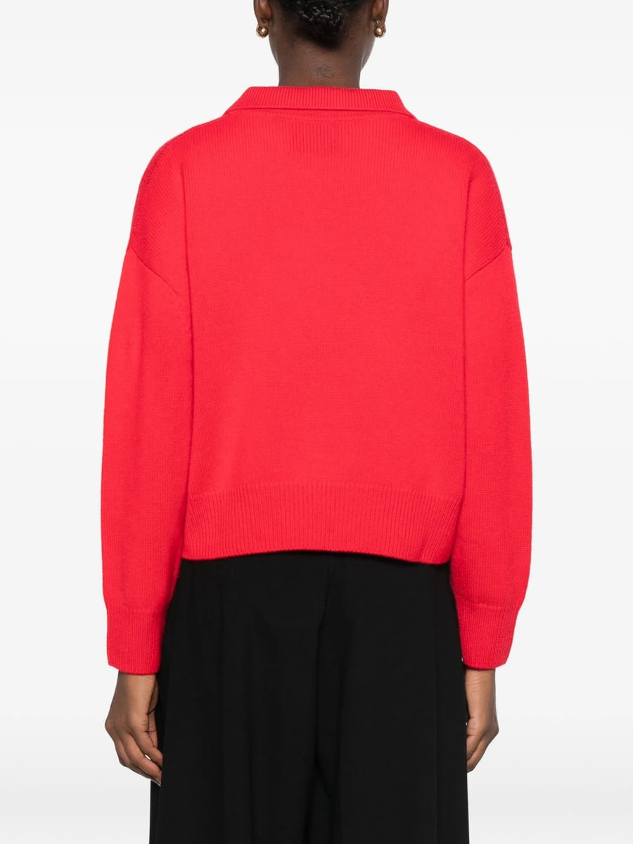 Soft Goat Soft Goat Polo-collar Knitted Sweater, view 3