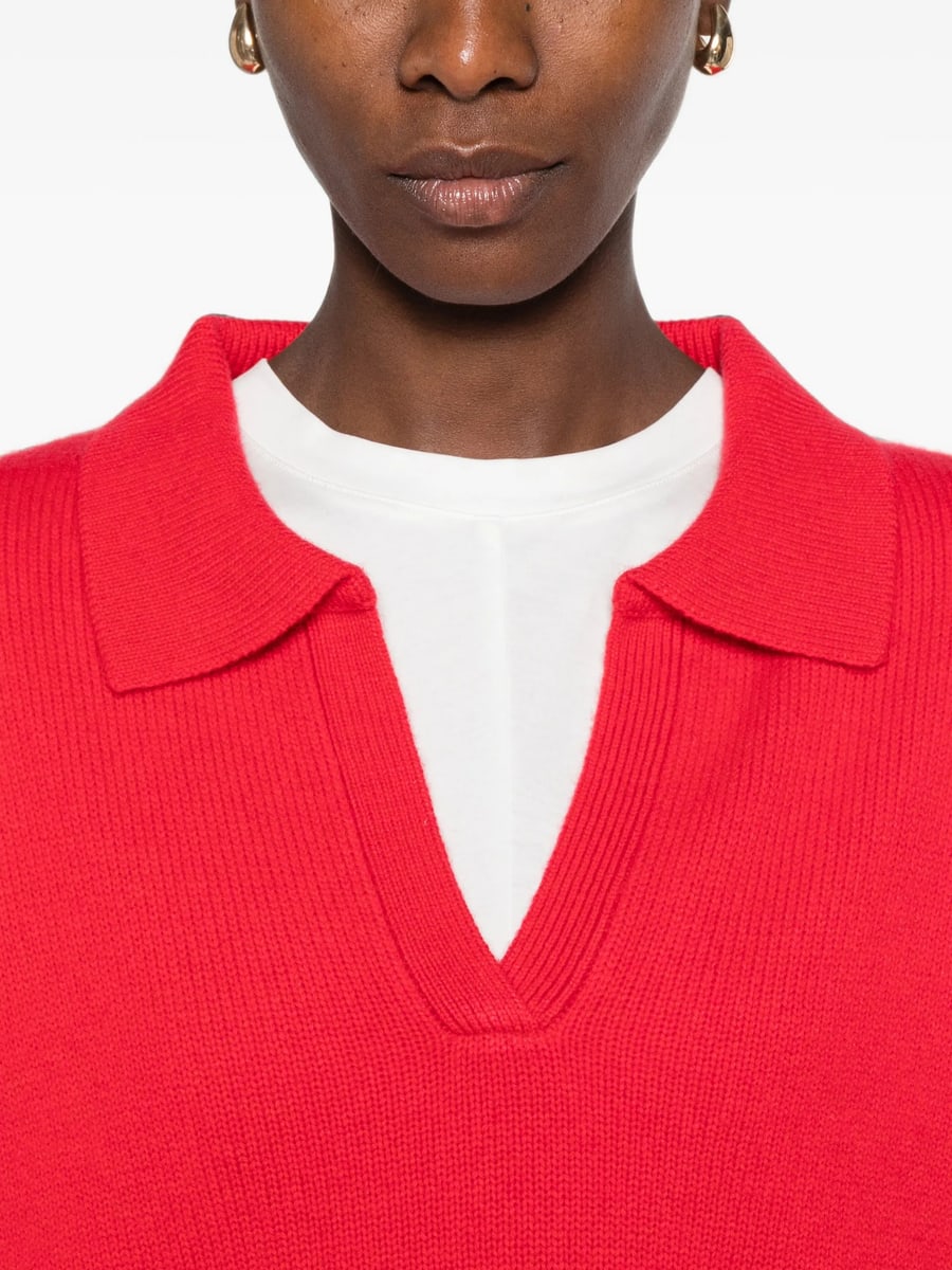 Soft Goat Soft Goat Polo-collar Knitted Sweater, view 5