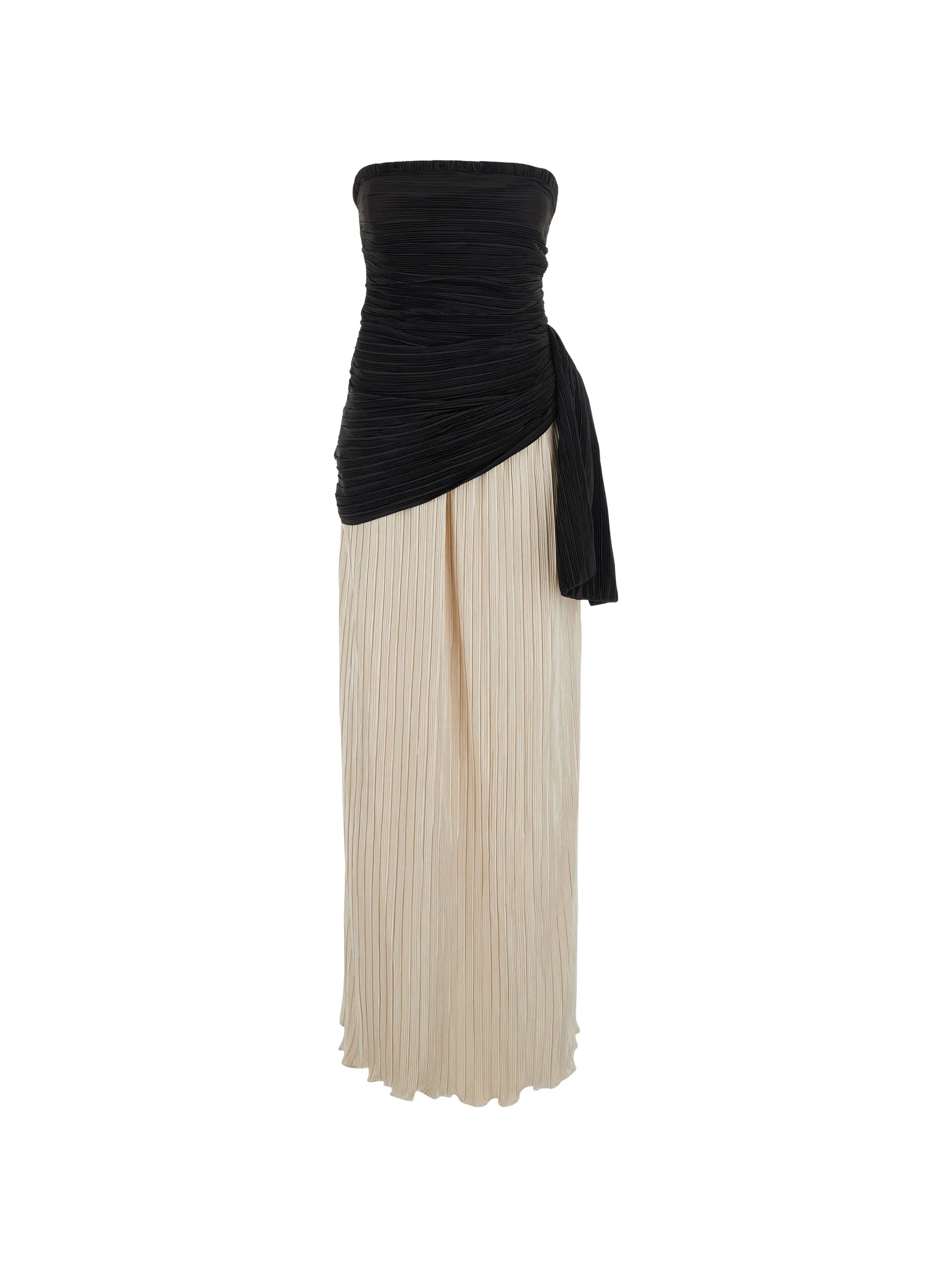 Simkhai Simkhai Laia Pleated Strapless Maxi Dress
