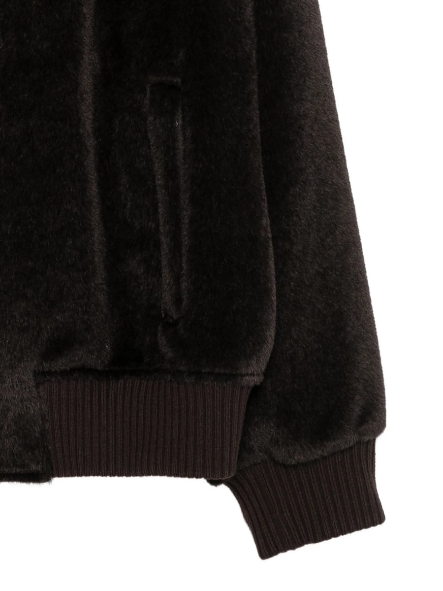 Isaia Isaia Varsity Faux-fur Ribbed-trim Bomber Jacket, view 2