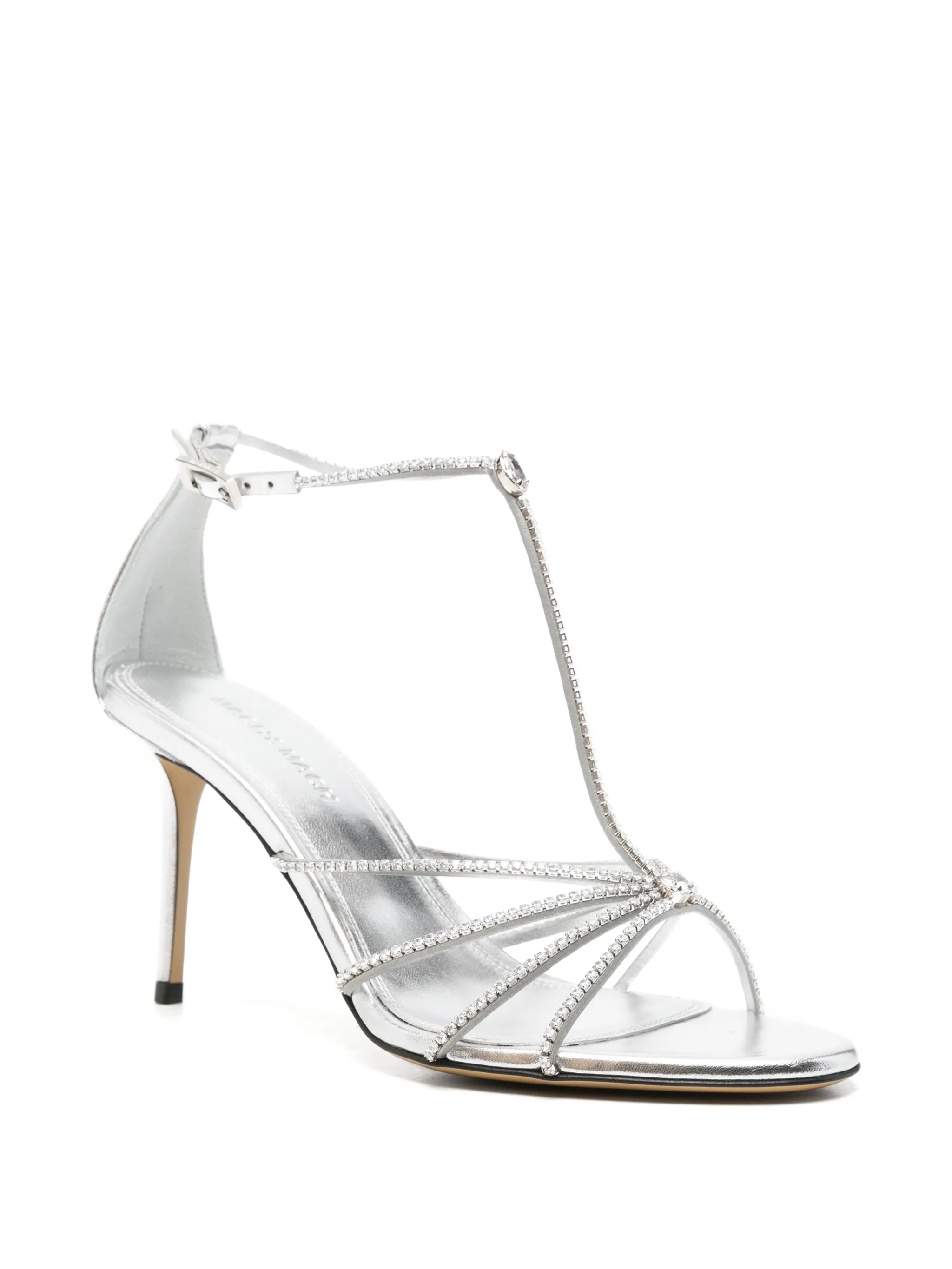 Mach & Mach Mach & Mach Crystal-embellished T-bar Sandals, view 2