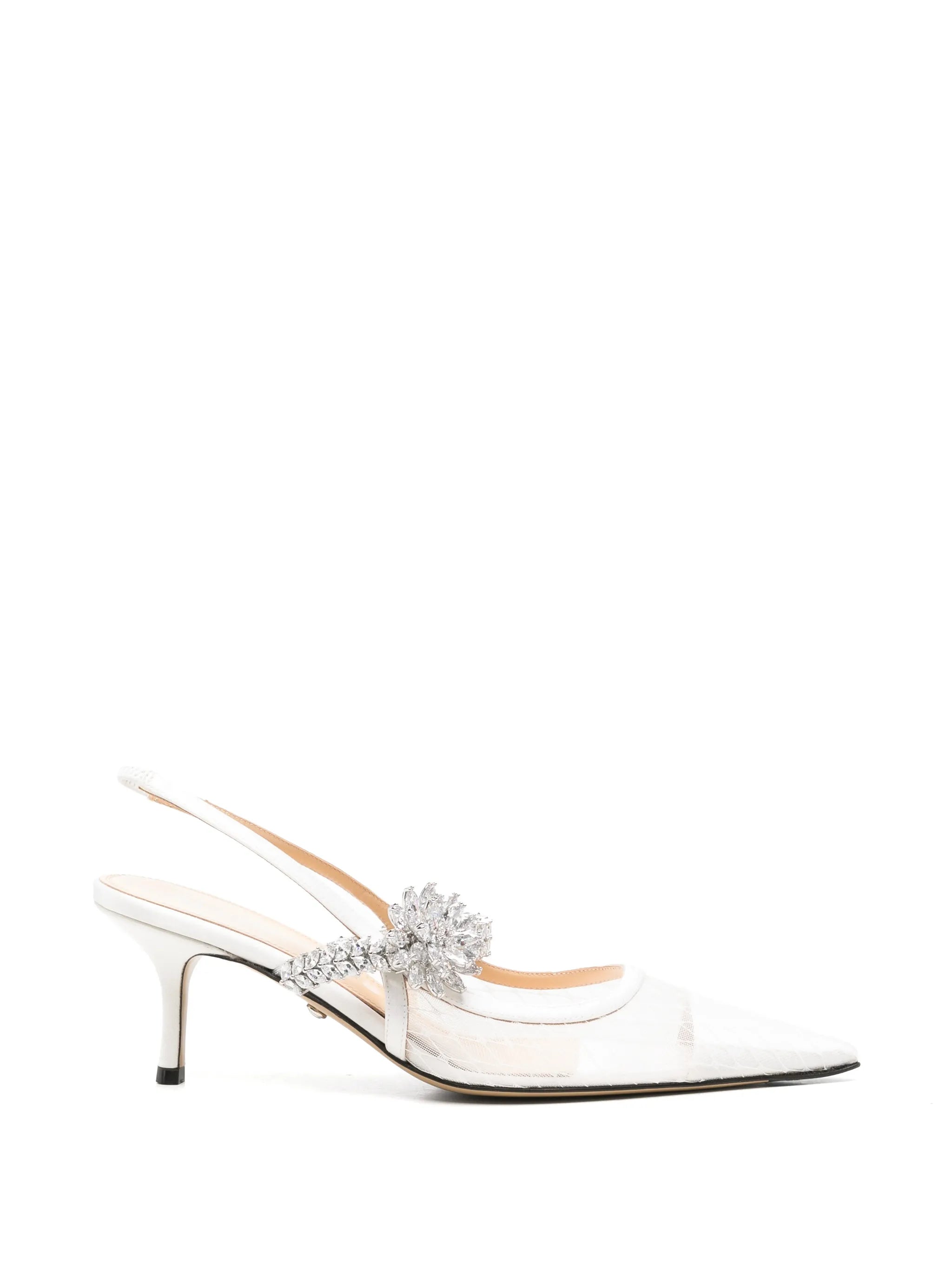 Mach & Mach Mach & Mach Crystal-embellished Mesh Pumps